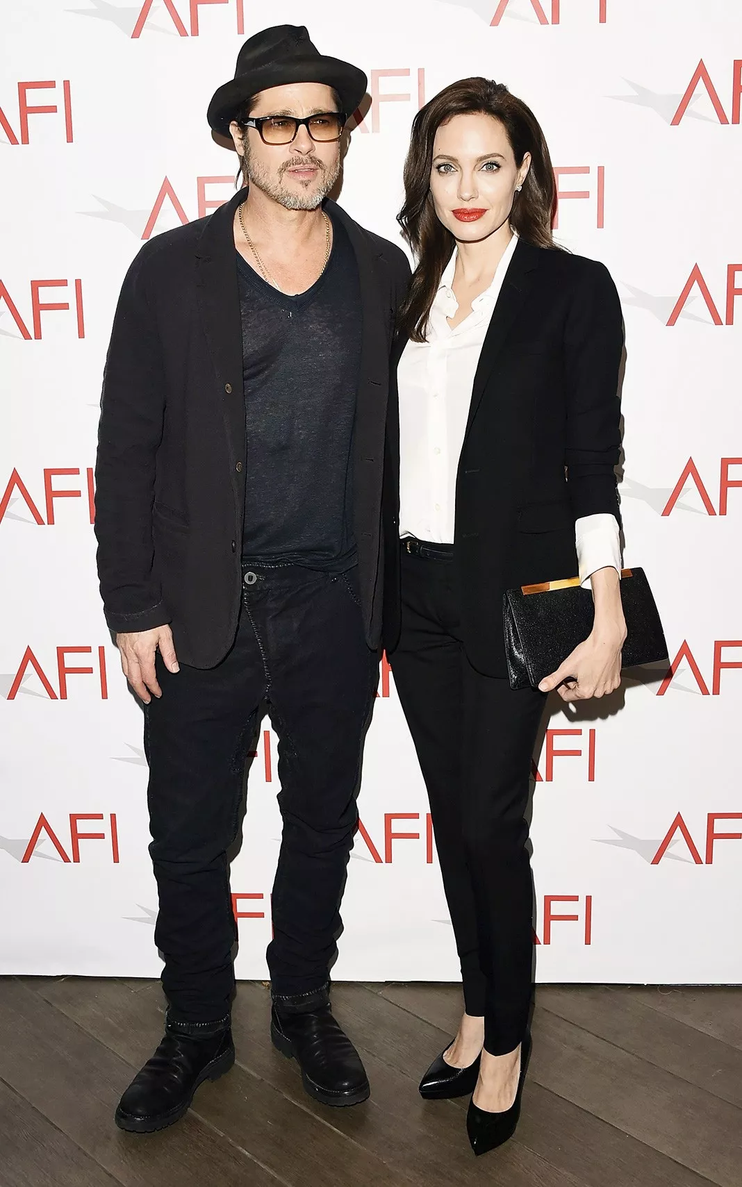 Брэд Питт, Анджелина Джоли на церемонии 15th Annual AFI Awards в Лос-Анджелесе, 9 января 2015 г.