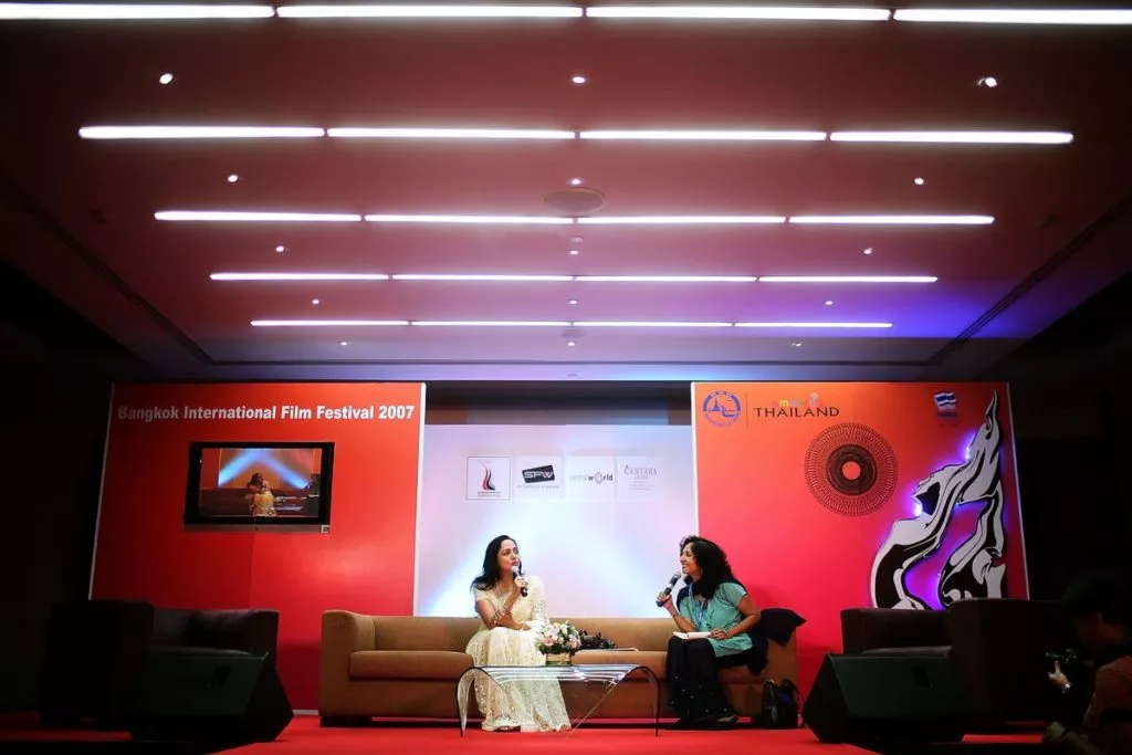 Индийская актриса Хема Малини на пресс-конференции Бангкокского международного кинофестиваля