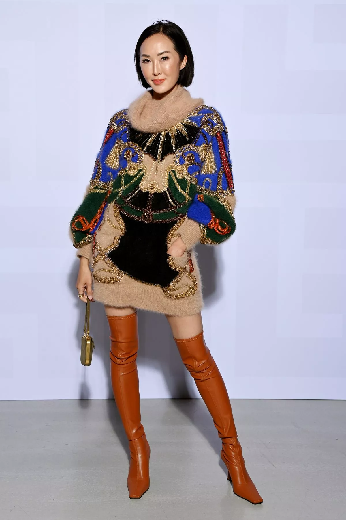 Криселл Лим на шоу Balmain Womenswear Весна/лето 2022 в рамках Недели моды, фото 1