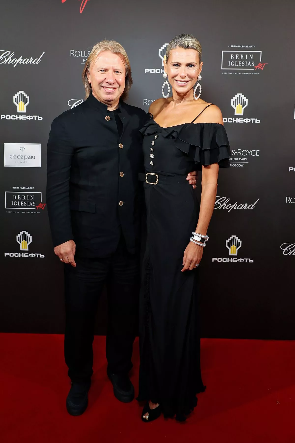 Виктор Дробыш с женой на юбилейном концерте Анны Нетребко