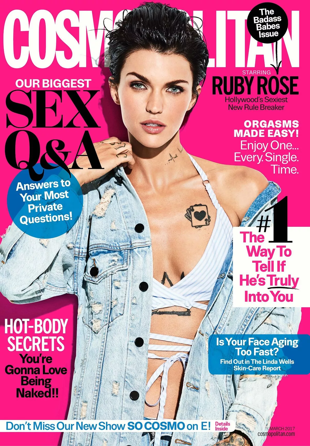 Руби Роуз на обложке журнала Cosmopolitan