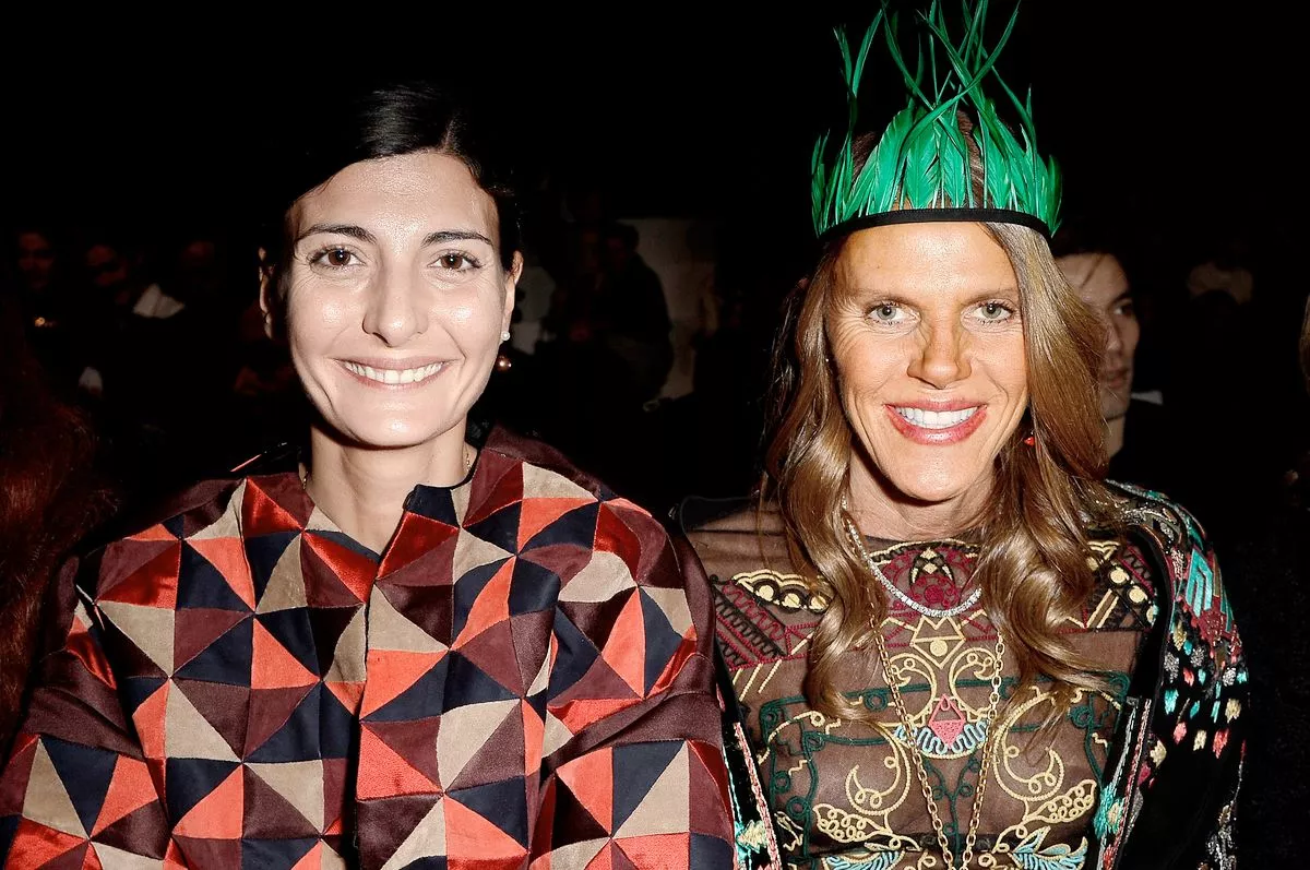 Джованна Батталья и Анна Делло Руссо на шоу Valentino Womenswear Осень/Зима 2014/2015