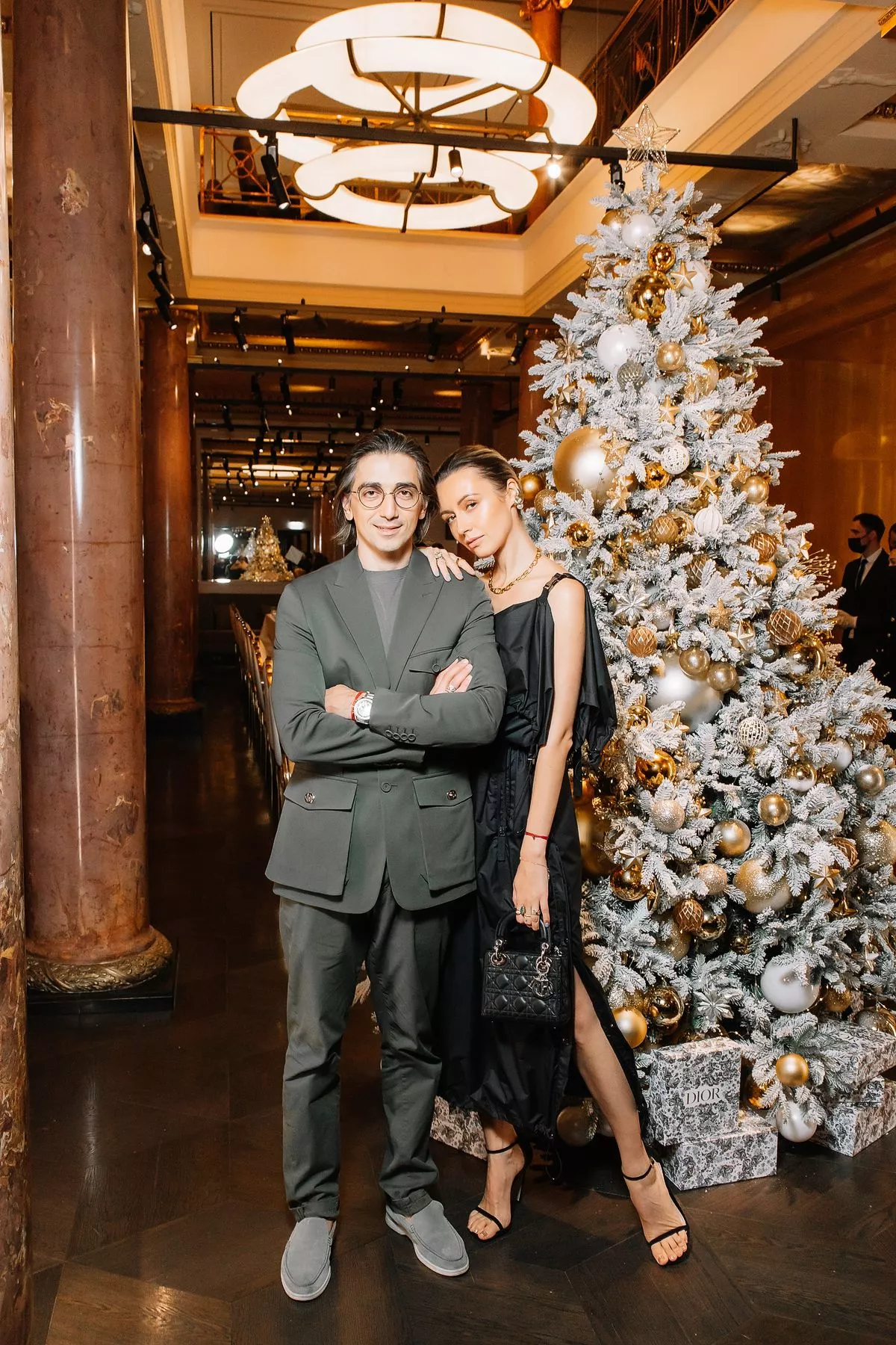 Мурад и Наталья Османн на новогоднем ужине Dior