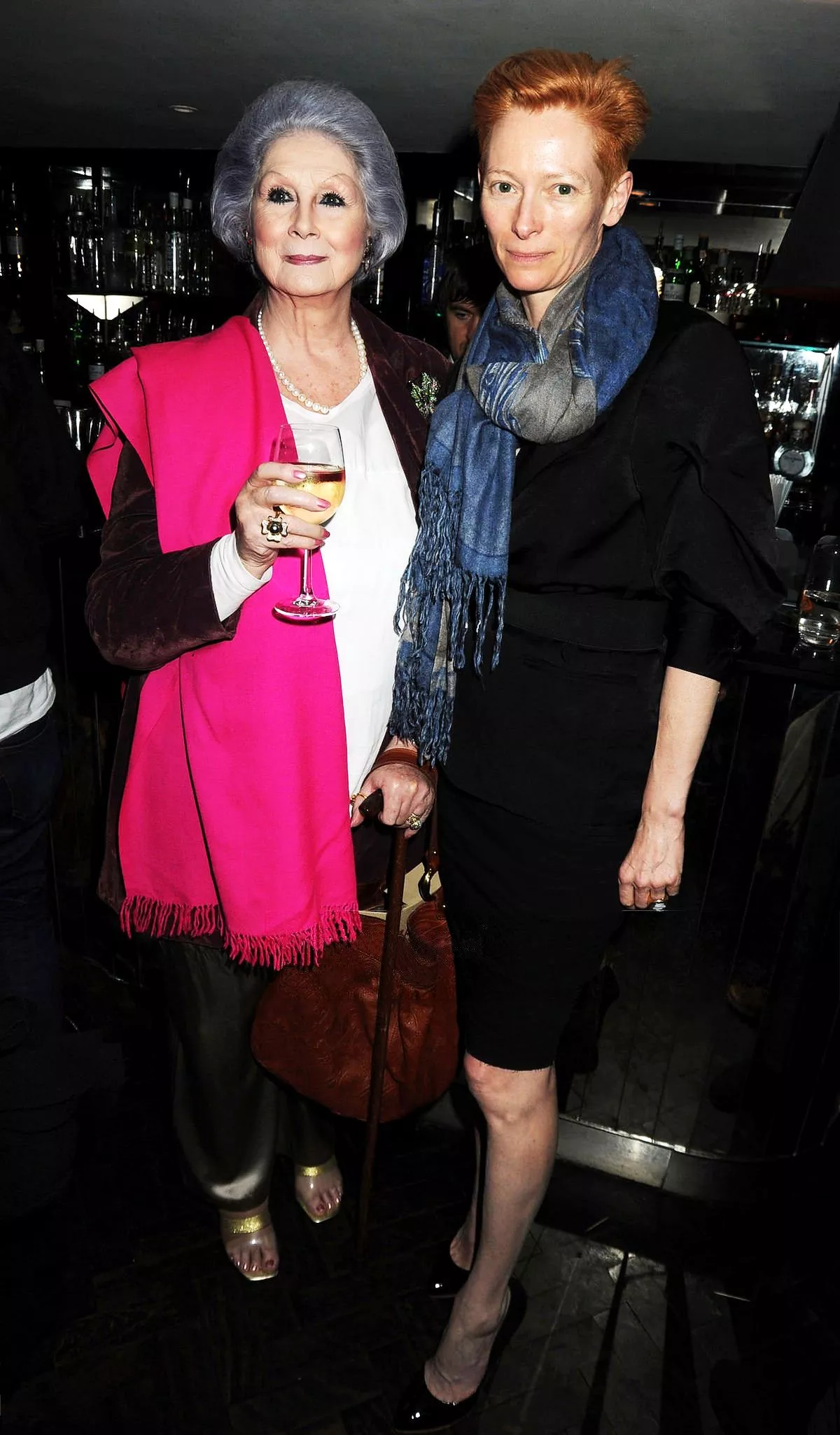 Эйприл Эшли и Тильда Суинтон на премьере фильма «Я — это любовь» в Лондоне, 18 марта 2010 г.