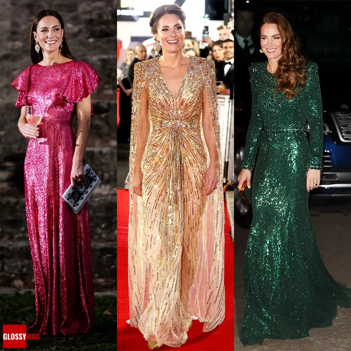 Кейт Миддлтон предпочитает роскошные вечерние платья Alexander McQueen, Jenny Packham и Temperley London, фото 1