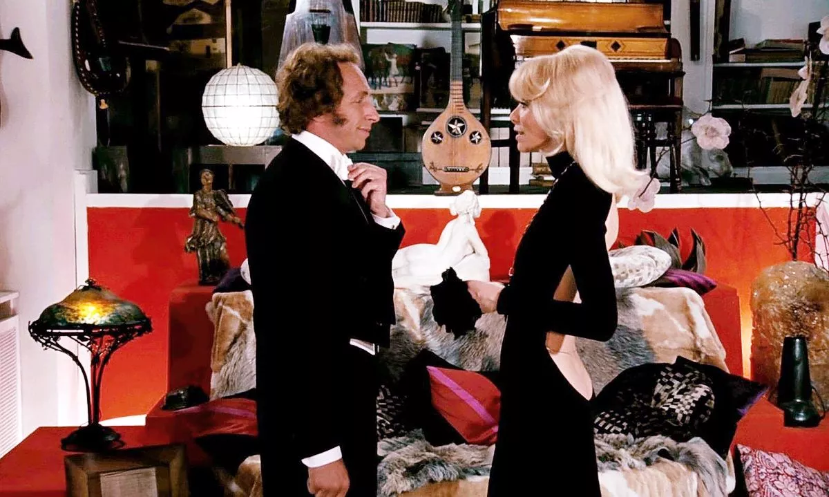 Пьер Ришар и Мирей Дарк в комедии «Высокий блондин в черном ботинке», 1972 г.