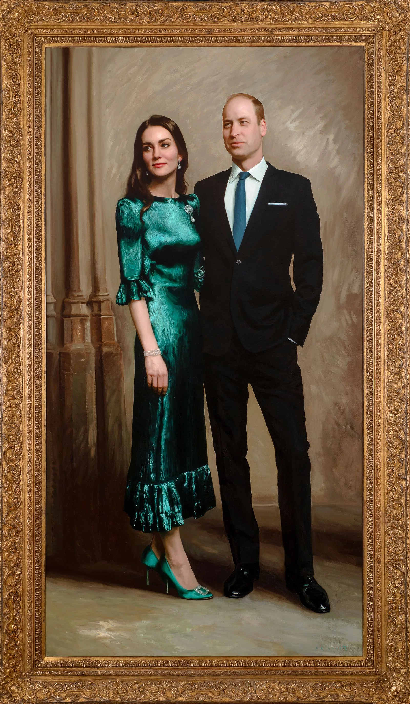 Портрет Кейт Миддлтон и принца Уильяма кисти Джейми Корета выставлен в музее Фицуильяма