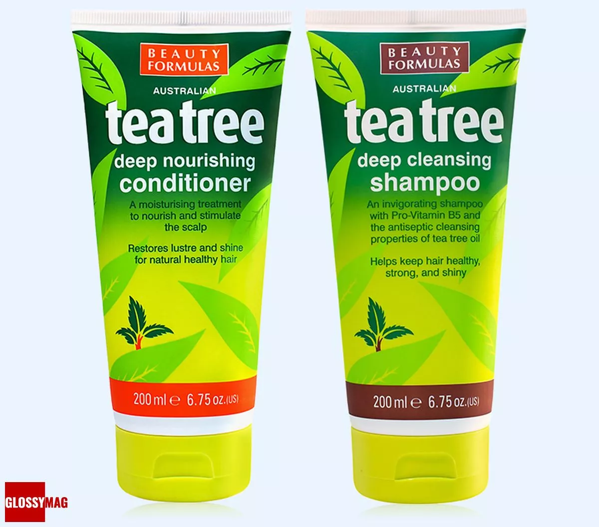 Beauty Formulas, кондиционер для волос глубокого действия Чайное дерево; шампунь для волос для глубокой очистки Чайное дерево