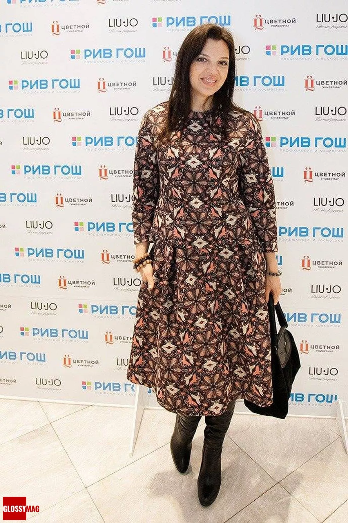 Алиса Толкачева на эксклюзивной премьере парфюмерного бренда Liu Jo в Рив Гош «Цветной», 9 апреля 2015 г.