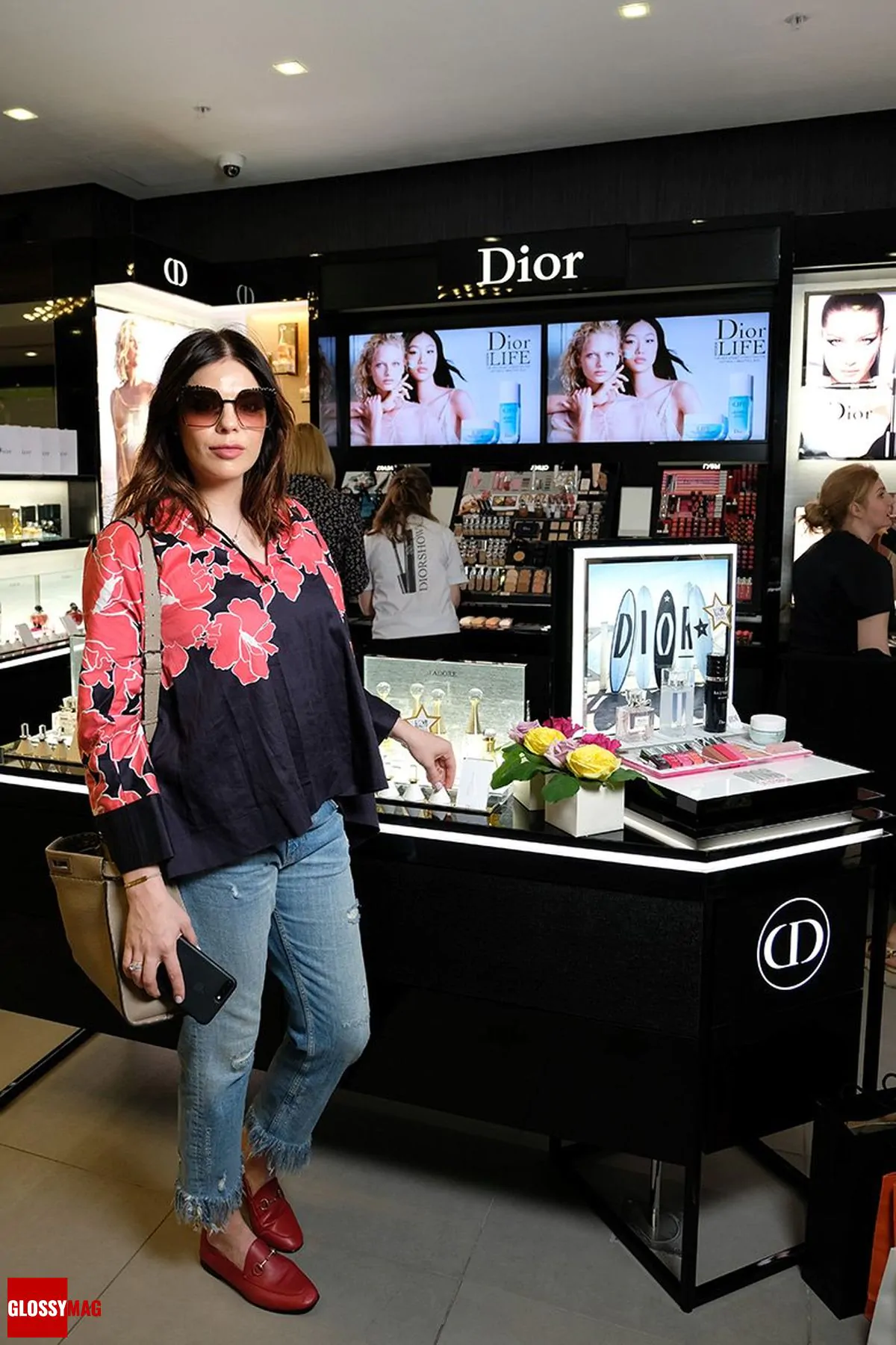 Анастасия Стоцкая в корнере Dior на закрытом мероприятии Beauty CHOICE в Rivoli Perfumery в ТГ Модный сезон, 28 июня 2017 г.