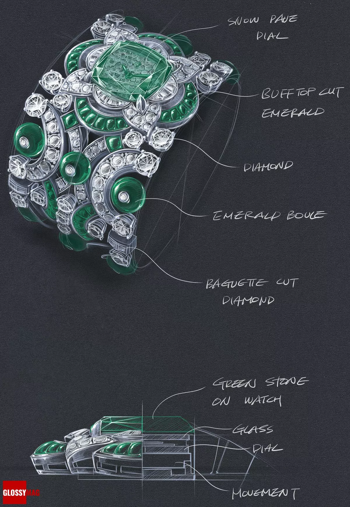 Часы Emerald Venus Bvlgari, фото 3