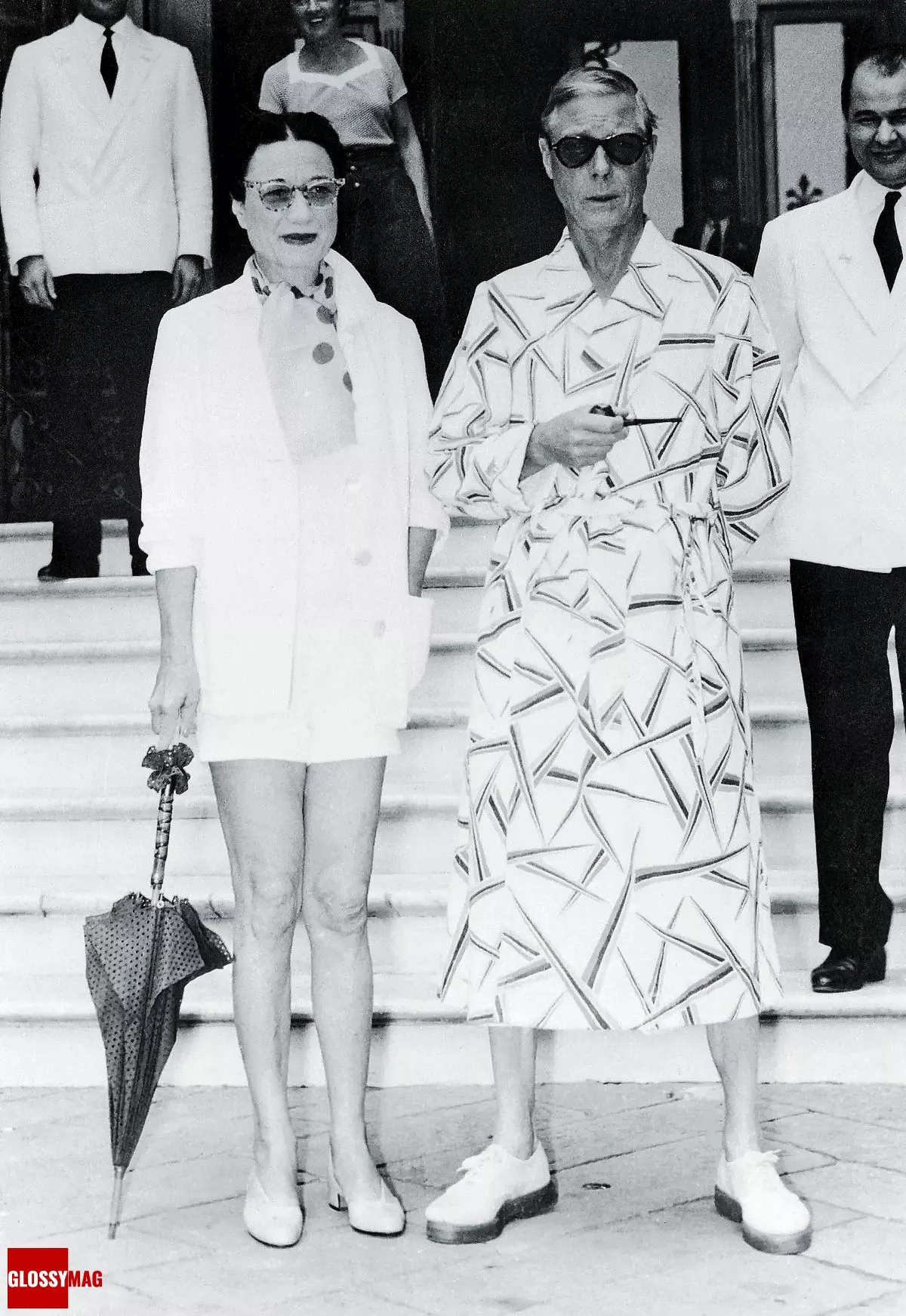 Герцог и герцогиня Виндзорские на морском курорте Рапалло на Итальянской Ривьере. Они прибыли в Италию из Канн, путешествуя на своей яхте, 1953 г.