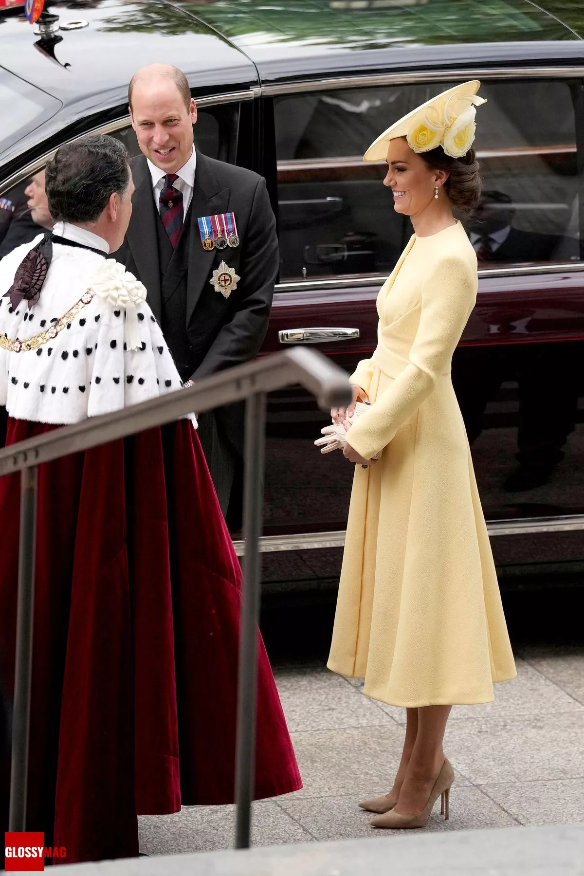 Кейт Миддлтон, герцогиня Кембриджская и Уильям, герцог Кембриджский на службе благодарения в соборе Святого Павла в Лондоне, 3 июня 2022 г., фото 2