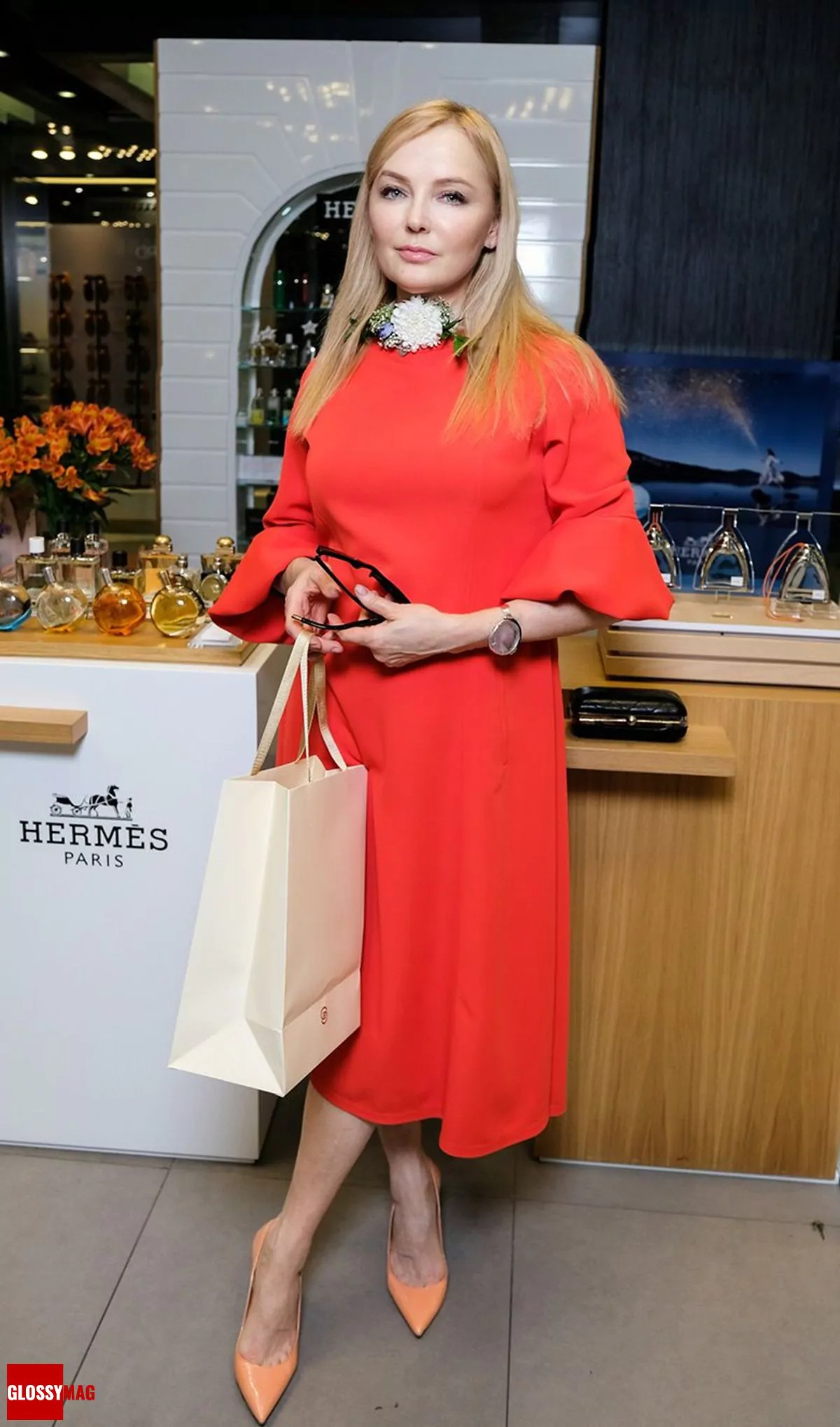Лариса Вербицкая в корнере Hermès на закрытом мероприятии Beauty CHOICE в Rivoli Perfumery в ТГ Модный сезон, 28 июня 2017 г.