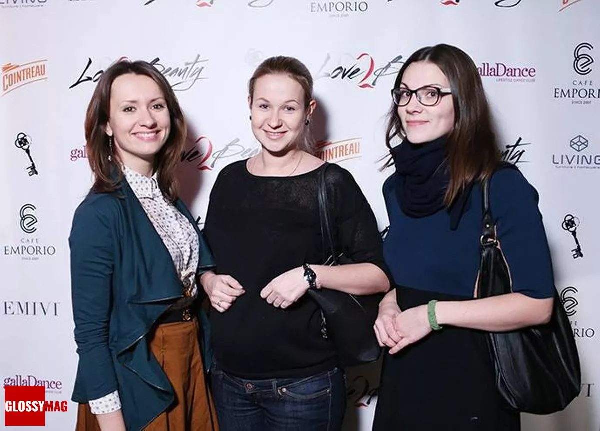 Надежда Привалова, Наталья Авдеева, Дарья Исаева (OMD Resolution) на праздновании 2-летия Love2Beauty.ru в EMPORIO CAFE, 20 ноября 2014 г.