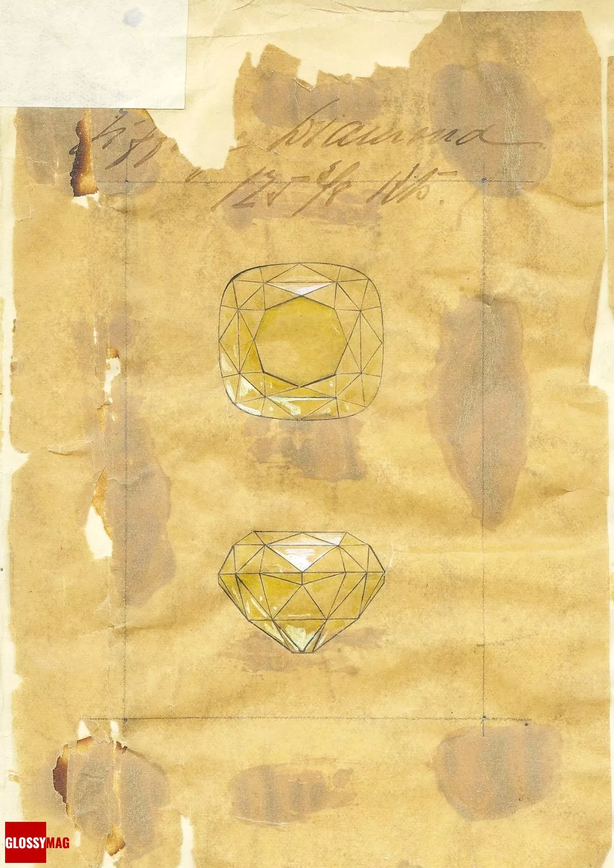 Необработанный желтый алмаз Tiffany весом 287,42 карата был обнаружен на руднике Кимберли в Южной Африке в 1877 году