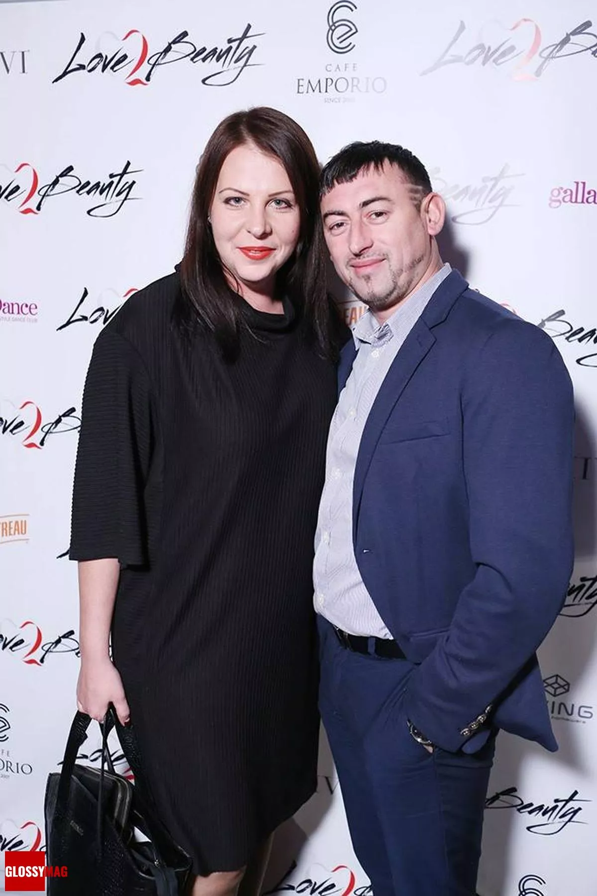 Ольга Ходырева с супругом на праздновании 2-летия Love2Beauty.ru в EMPORIO CAFE, 20 ноября 2014 г.
