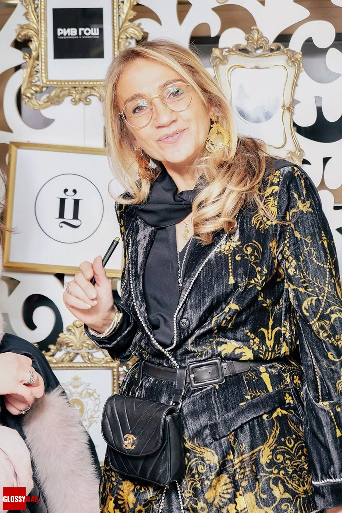 Тициана Теренци на открытии корнера итальянского парфюмерного бренда Tiziana Terenzi в универмаге «Цветной», 28 февраля 2018 г.