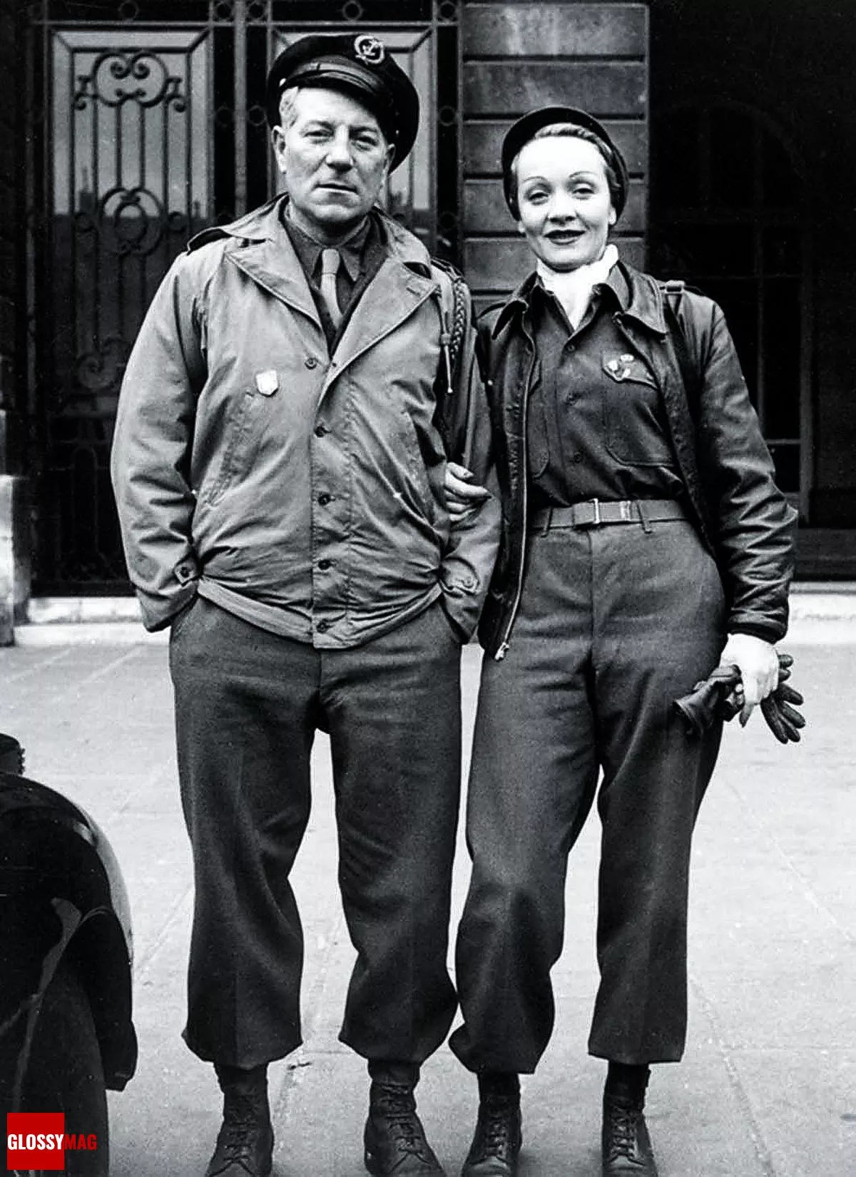 Жан Габен и Марлен Дитрих в Париже, август 1944 г.