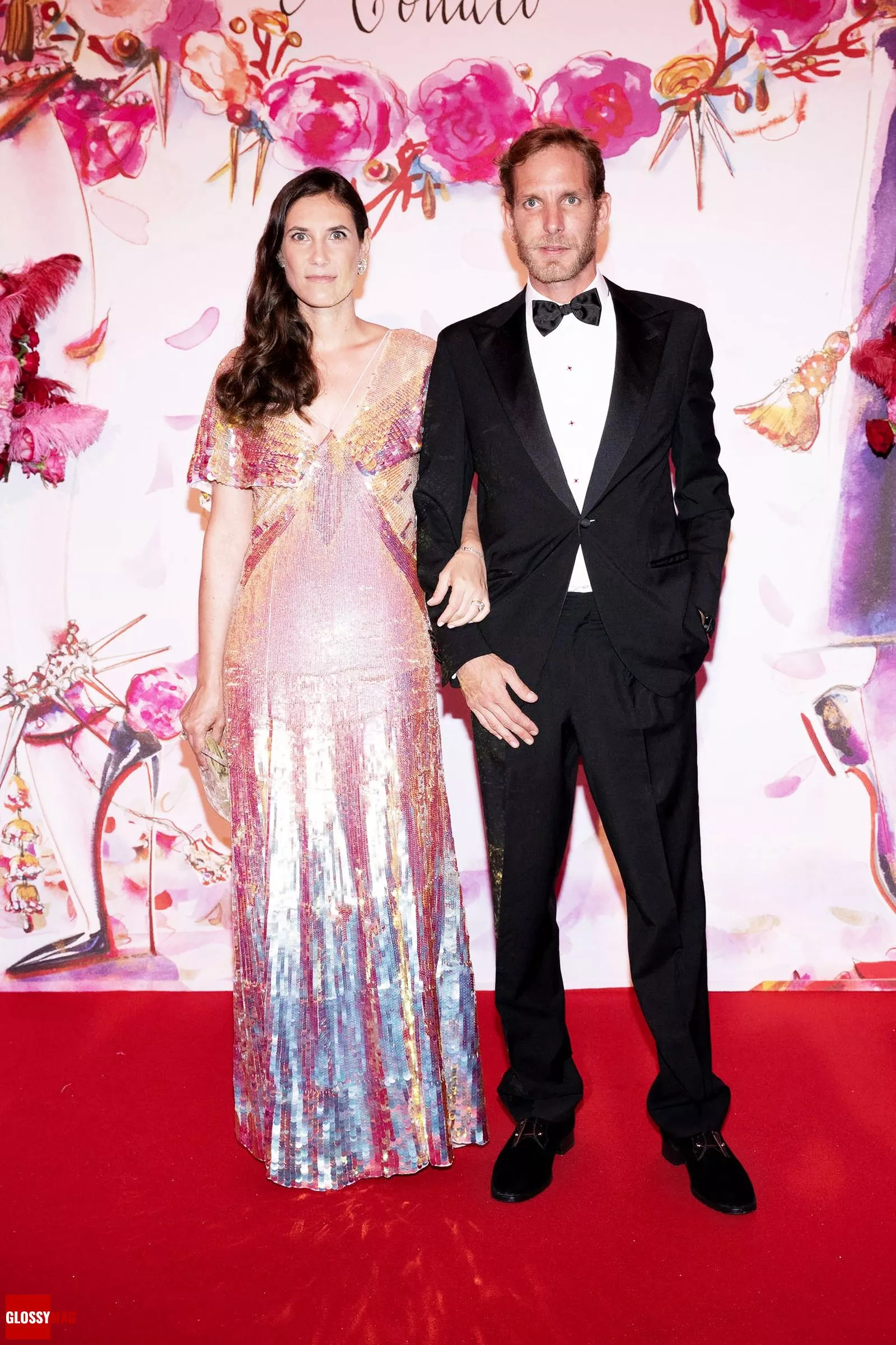 Андреа Альбер Пьер Казираги с женой Татьяной Санто-Доминго на благотворительном мероприятии Бал Роз 2022 в Монако, 8 июля 2022 г.