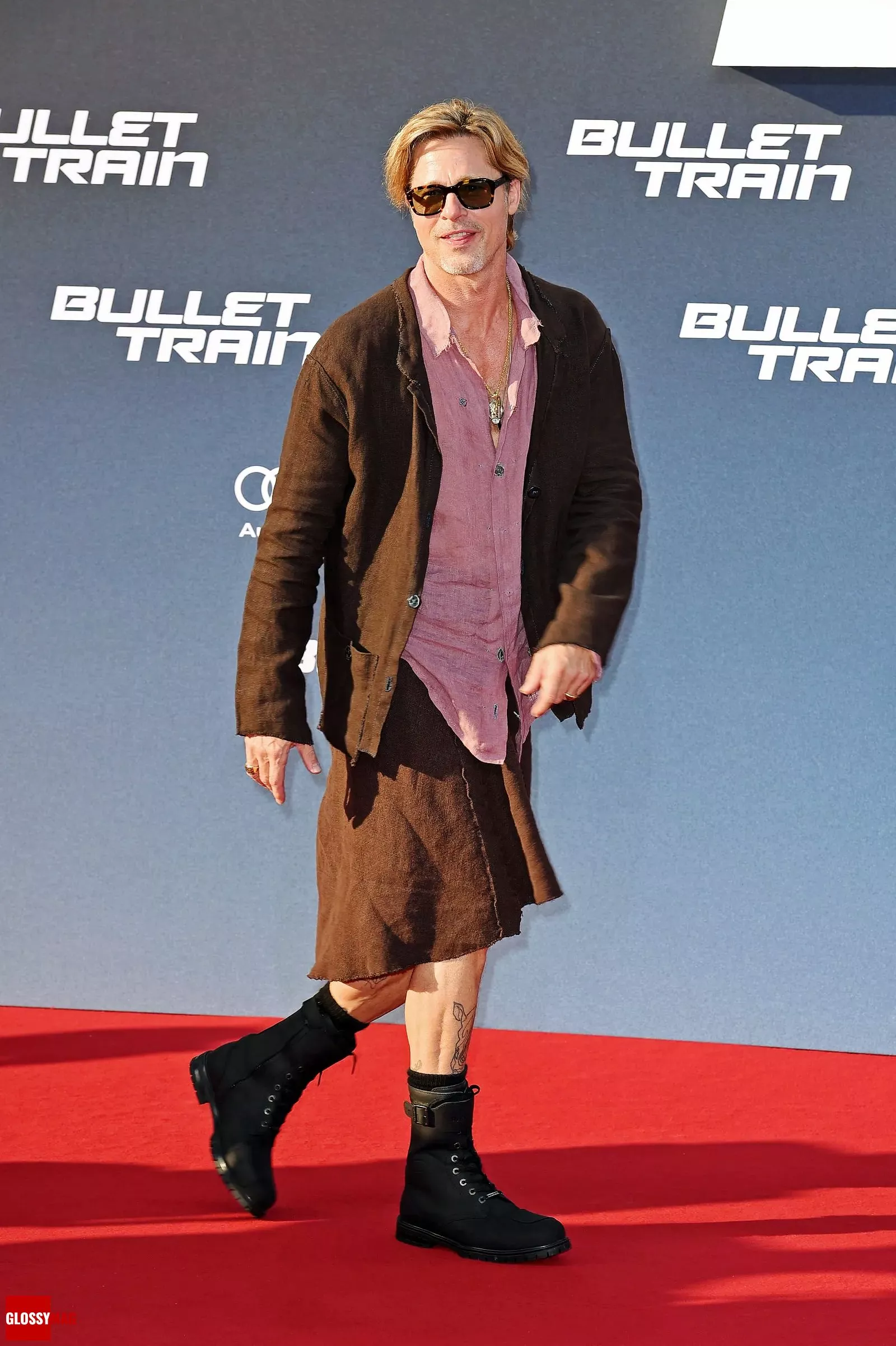 Брэд Питт на премьере фильма «Быстрее пули» в Берлине, 19 июля 2022 г., фото 5