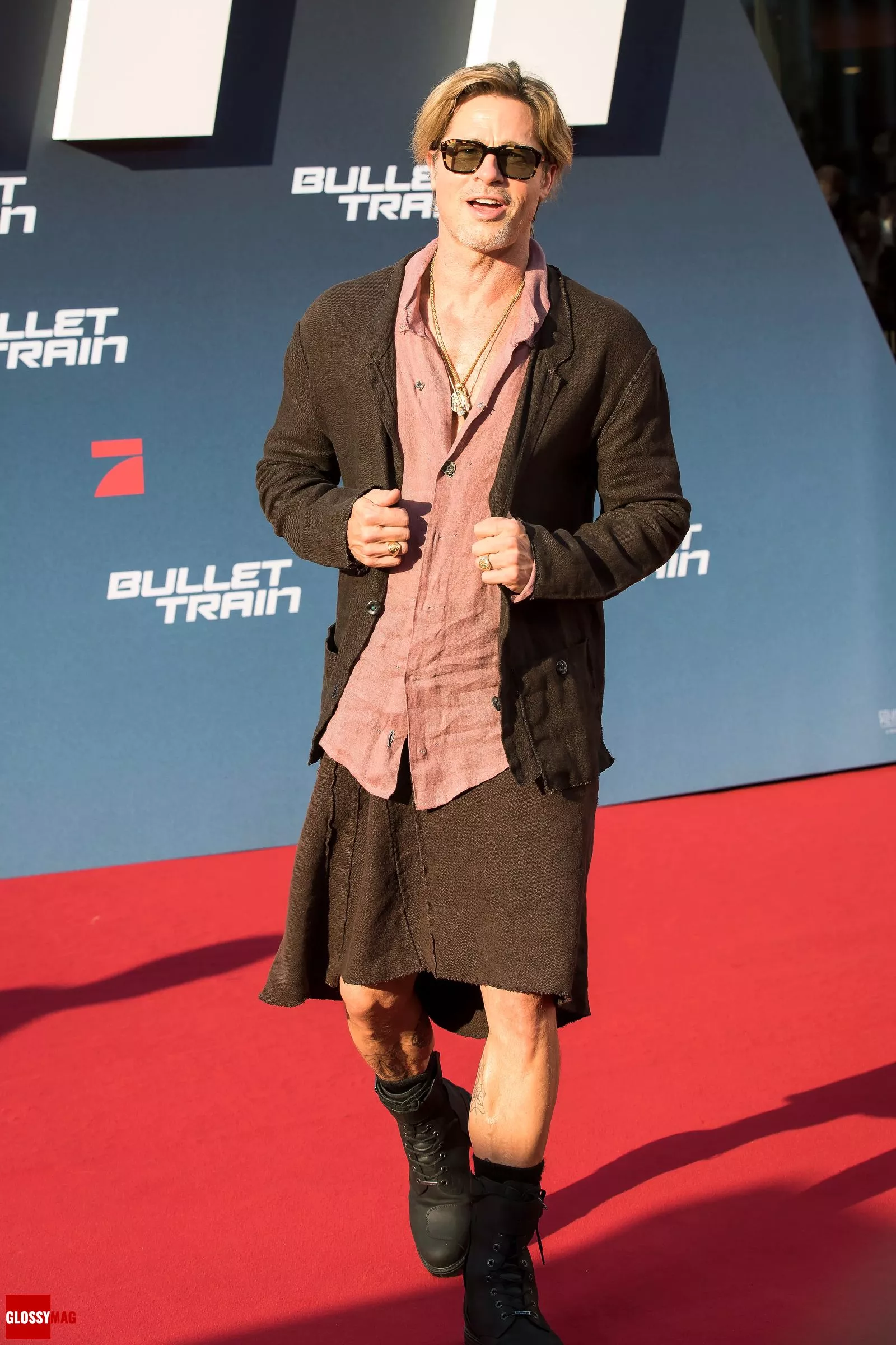 Брэд Питт на премьере фильма «Быстрее пули» в Берлине, 19 июля 2022 г., фото 6