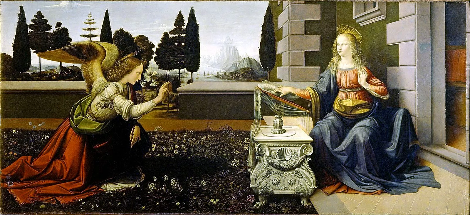 Леонардо да Винчи, «Благовещенье», 1482