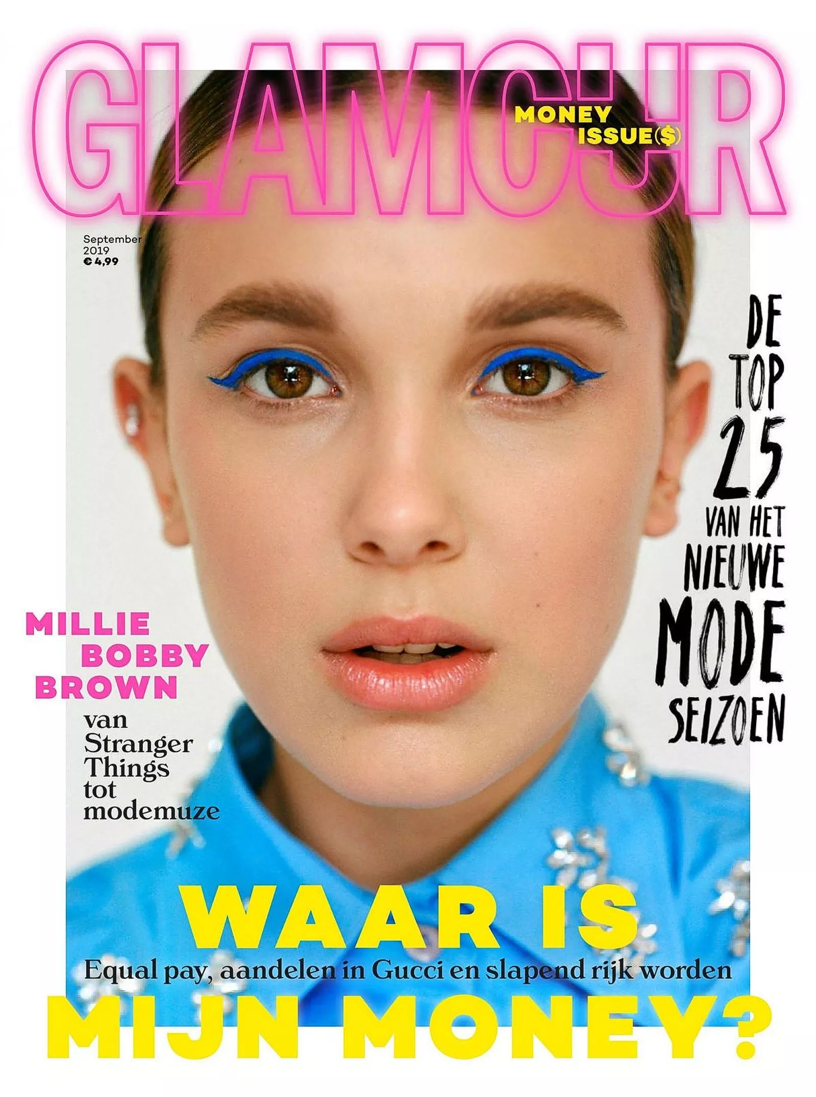 Милли Бобби Браун на обложке журнала Glamour, сентябрь 2019 г.