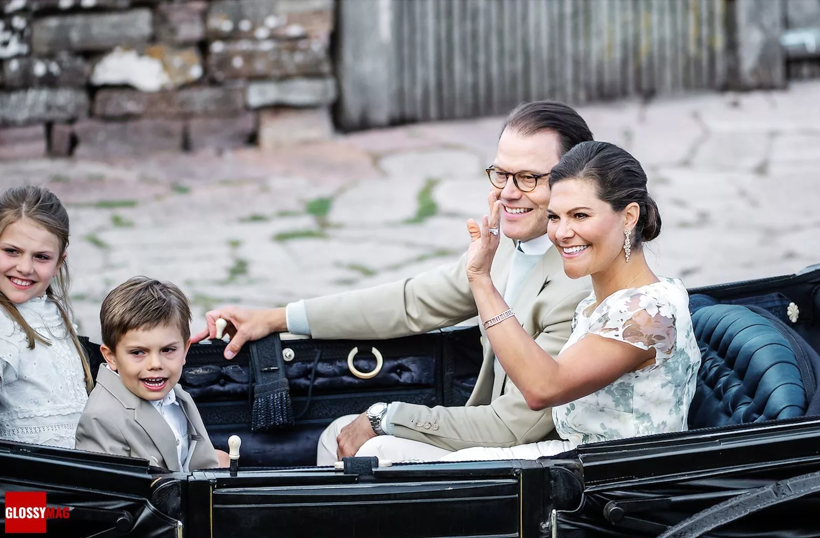 Поездка на карте Кронпринцессы Виктории с семьей во время празднования ее 45-летия в Швеции, 14 июля 2022 г.