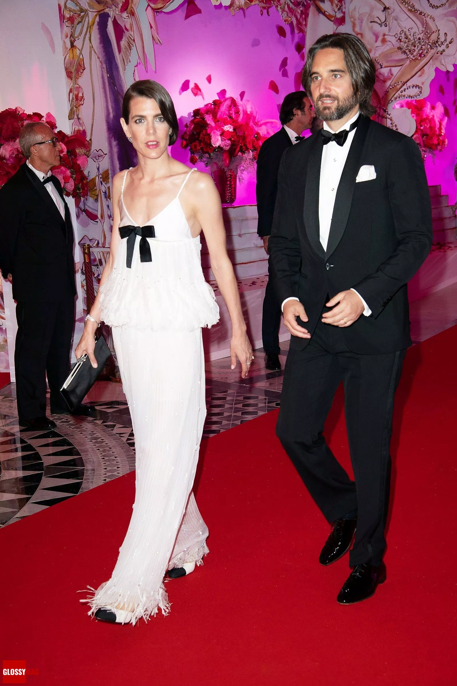 Шарлотта Казираги с мужем Дмитрием Рассамом на благотворительном мероприятии Бал Роз 2022 в Монако, 8 июля 2022 г.