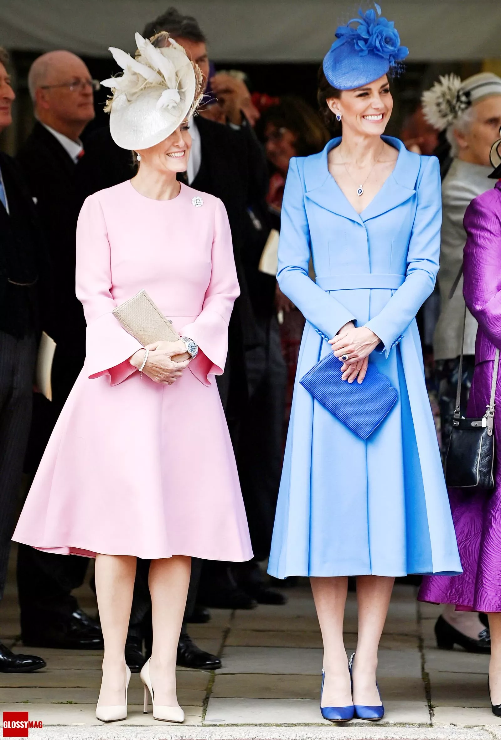 Графиня Уэссекская Софи и Кейт Миддлтон на церемонии Ордена Подвязки, 13 июня 2022 г.
