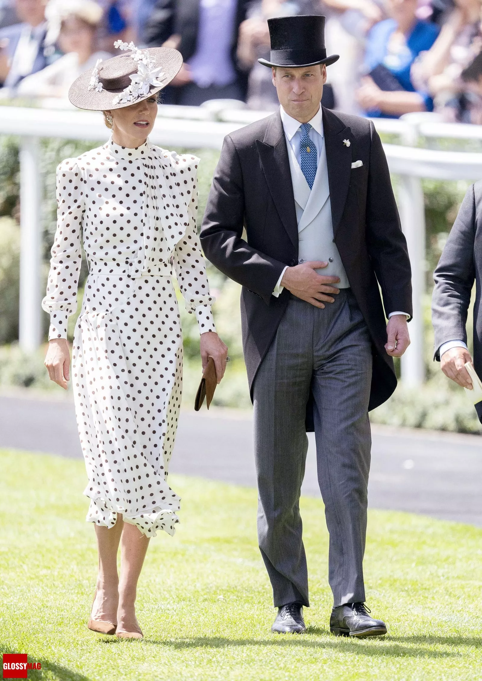 Кейт Миддлтон и принц Уильям на королевских скачках в Аскоте, 15 июня 2022 г., фото 1