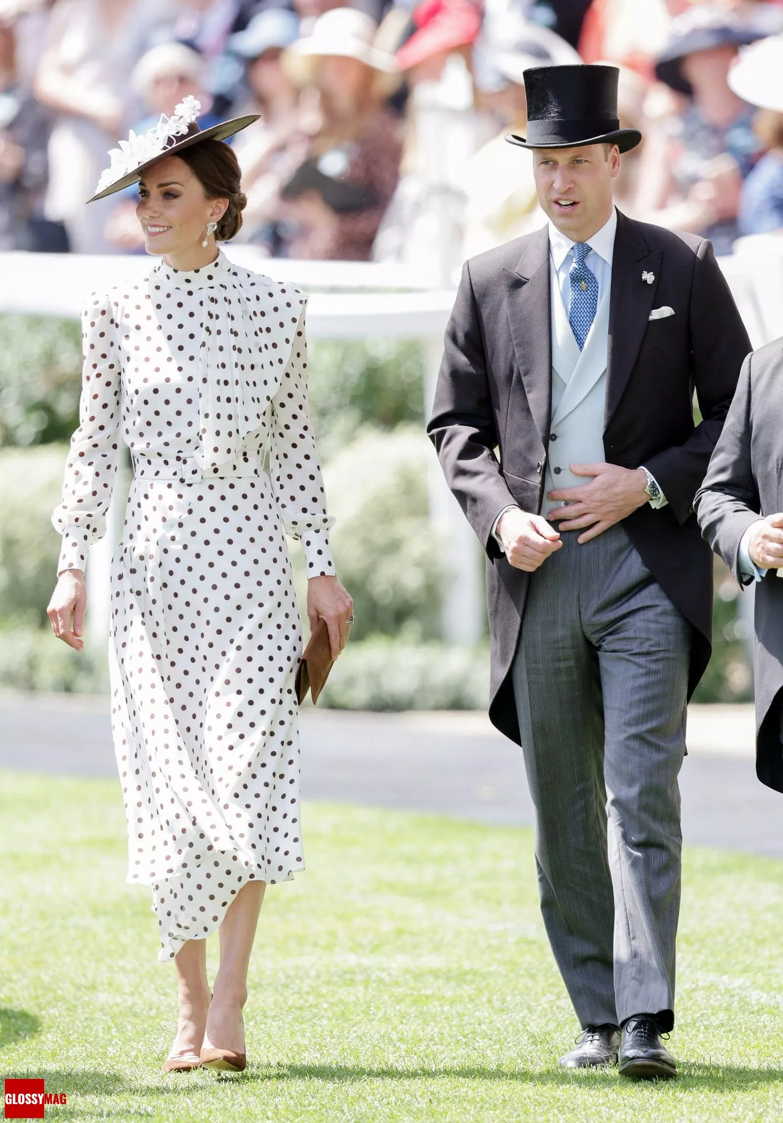Кейт Миддлтон и принц Уильям на королевских скачках в Аскоте, 15 июня 2022 г., фото 2