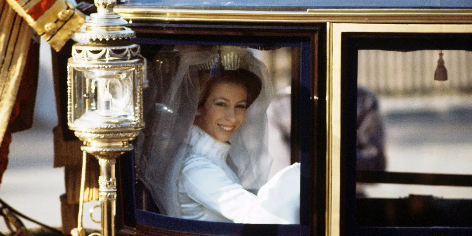 Принцесса Анна на своей свадьбе в Лондоне, 14 ноября 1973 г.