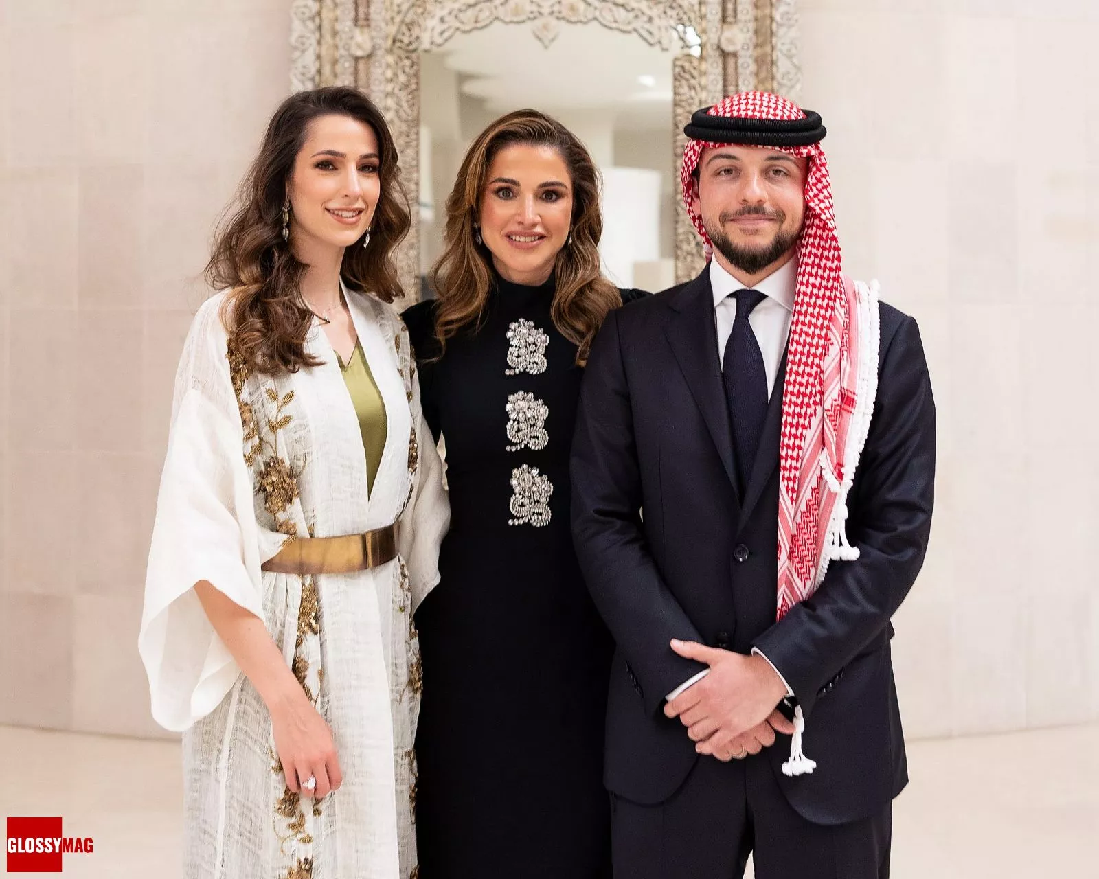 Раджва Аль Саиф, королева Рания и принц Хусейн