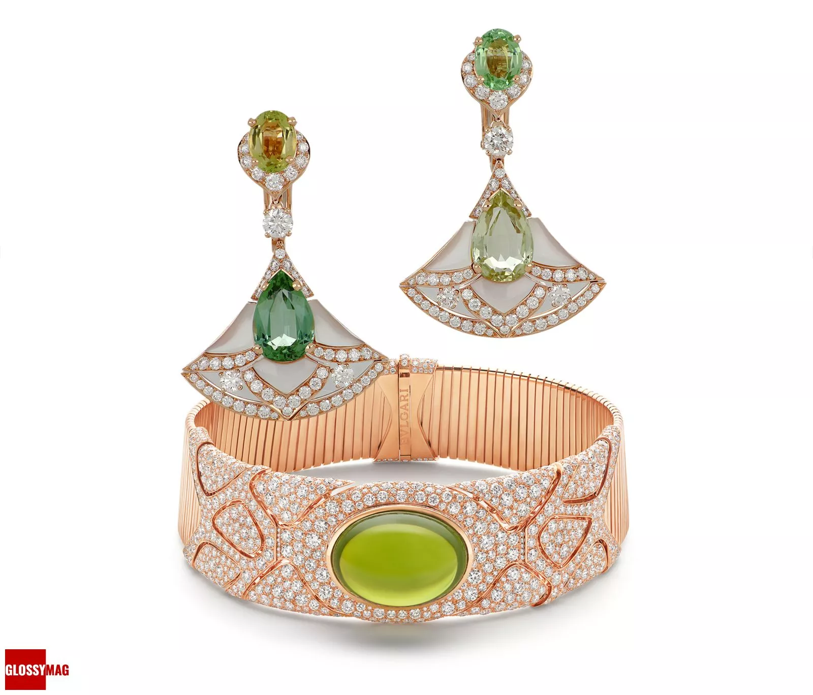 Джоди Тернер Смит: колье-чокер и серьги из коллекции Bulgari High Jewelry