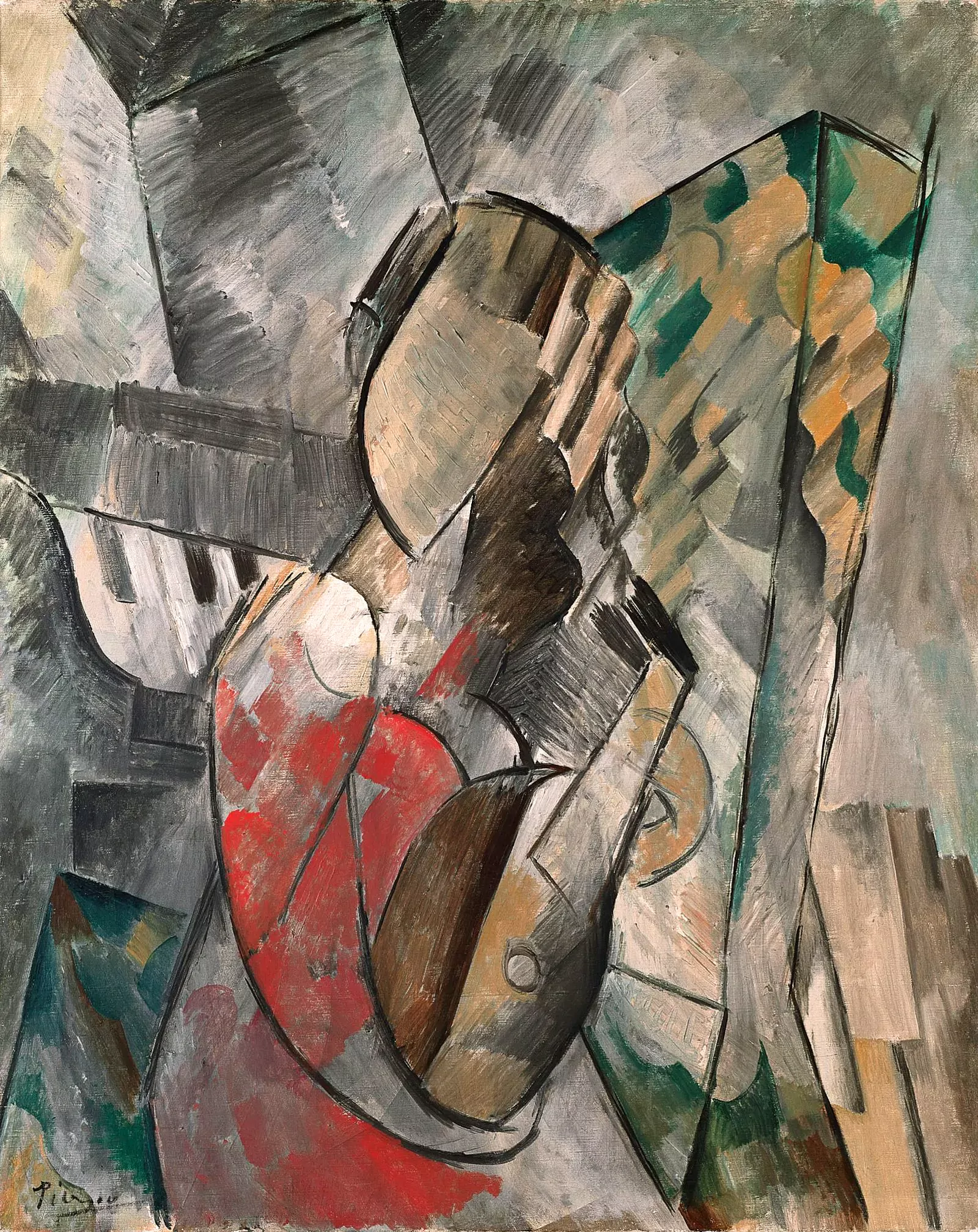 Пабло Пикассо. «Mujer con mandolina» («Женщина с мандолиной»), 1908 г.