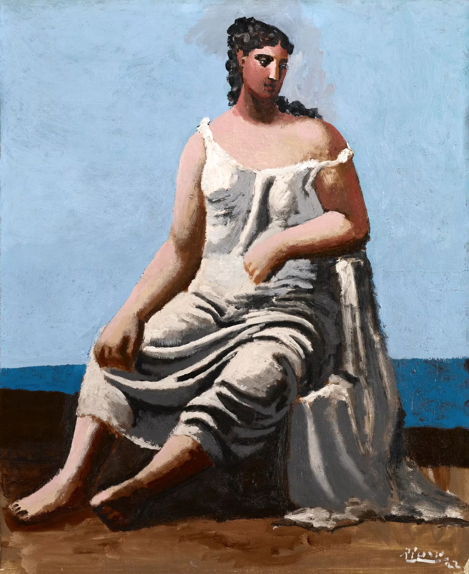Пабло Пикассо. «Mujer frente al mar» («Женщина на берегу моря»), 1922 г.