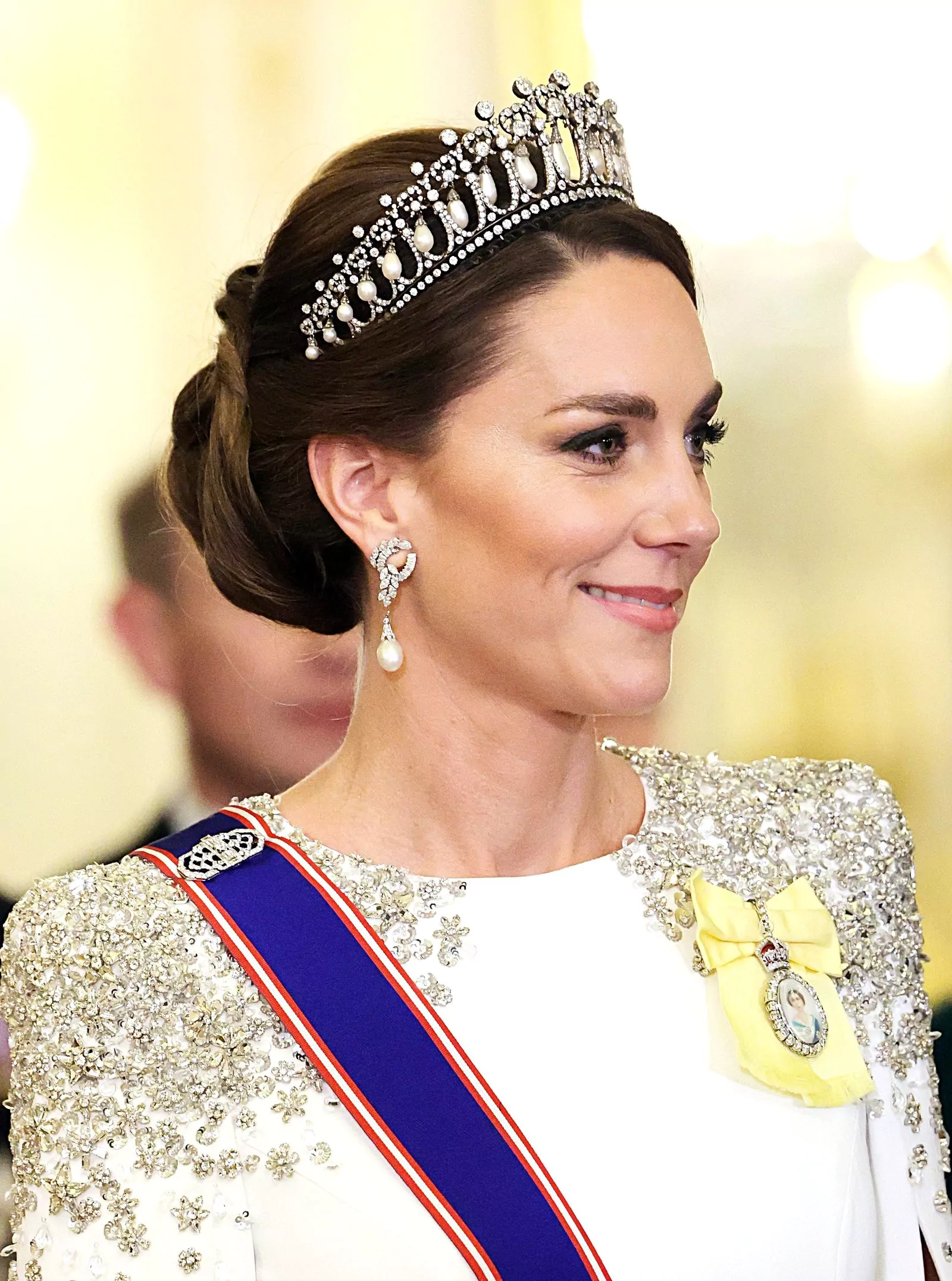 Кэтрин, принцесса Уэльская, на Государственном банкете в Букингемском дворце в Лондоне, 22 ноября 2022 г., фото 4