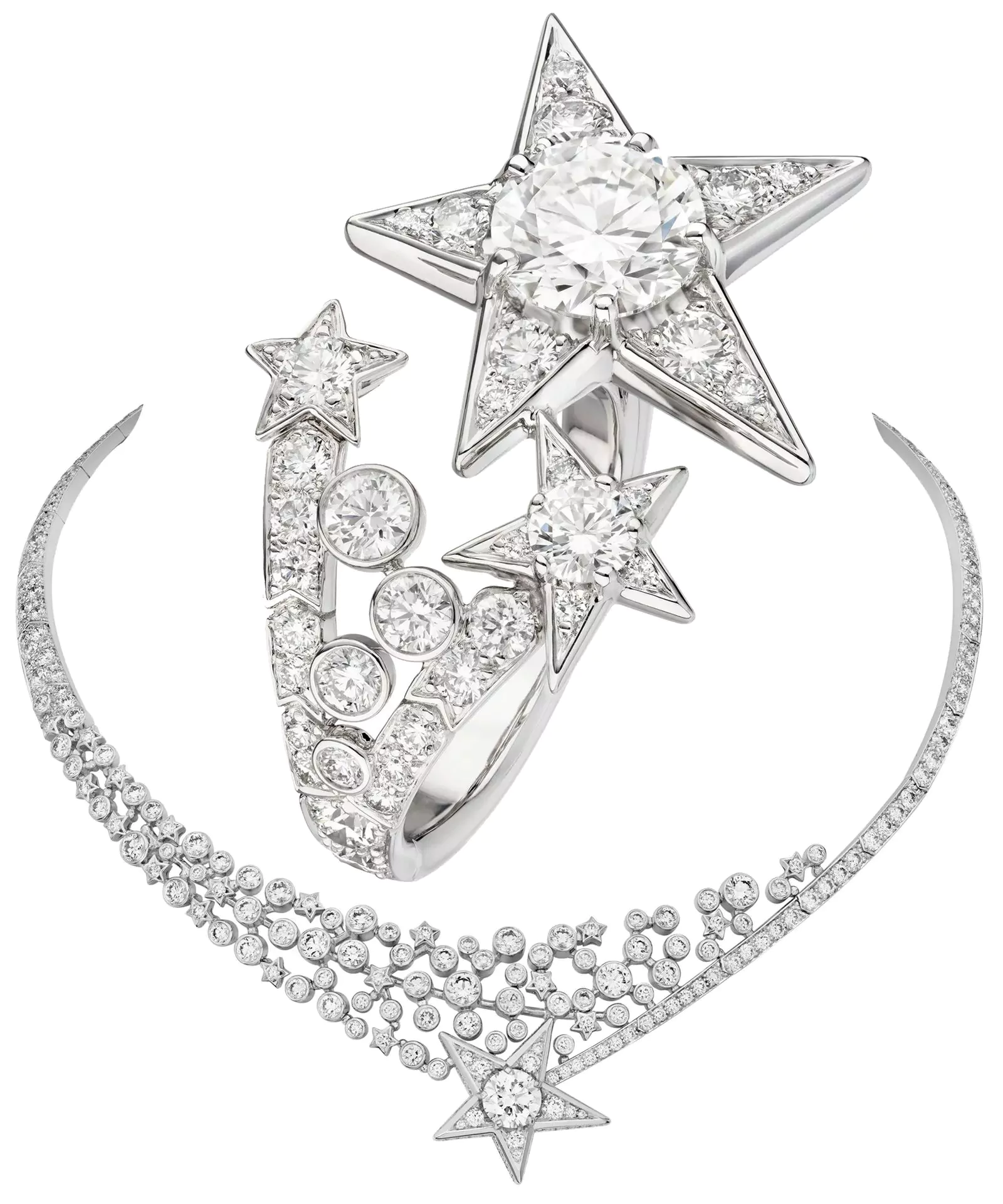 Кольцо, ожерелье Pluie de Comètes из коллекции «1932» Chanel