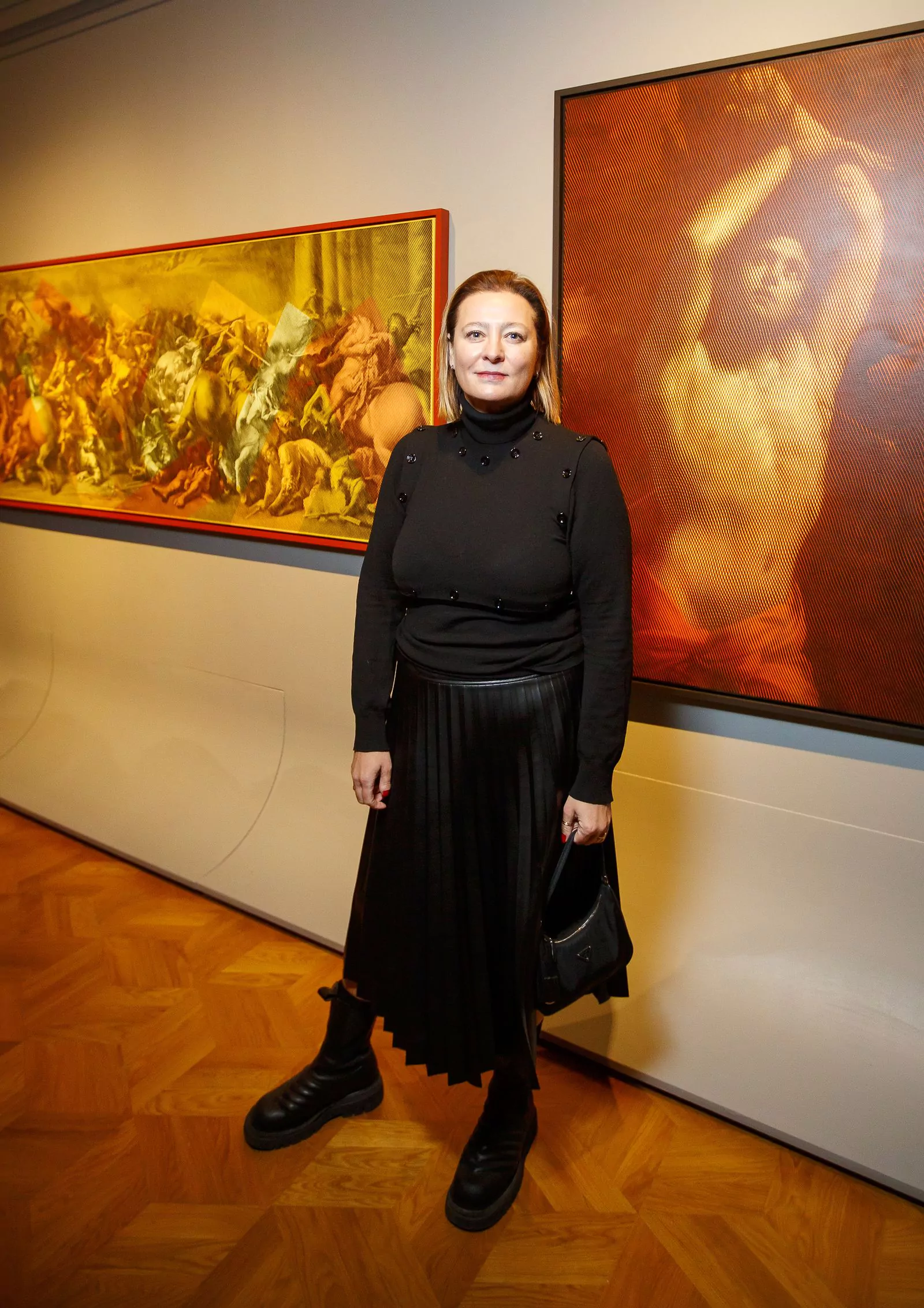 Маша Федорова на открытии выставки «Re:Renaissance. Егор Остров»
