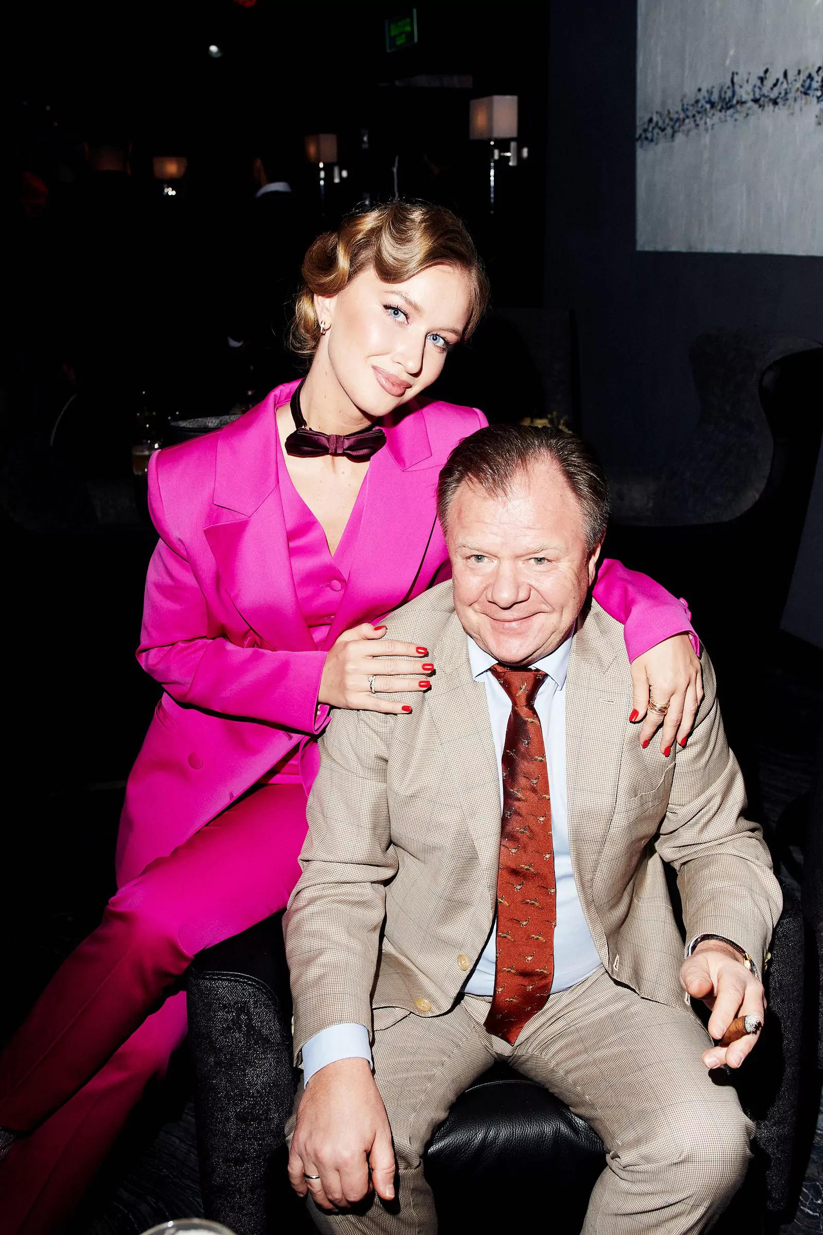 Игорь Бутман с женой Анной на сигарной вечеринке, 1 декабря 2022 г.