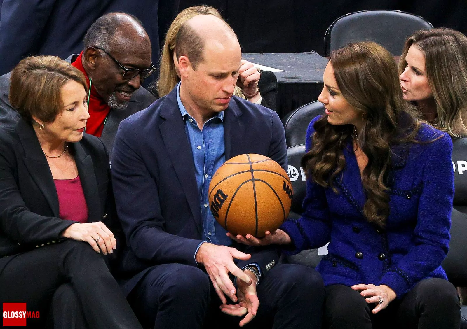 Принц Уэльский Уильям и принцесса Уэльская Кэтрин на баскетбольном матче в Бостоне, 30 ноября 2022 г., фото 3