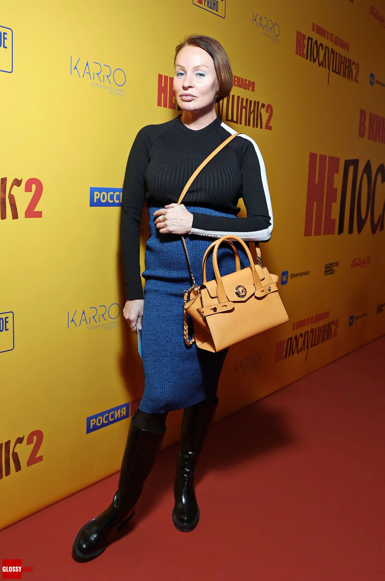 Жанна Эппле на московской премьере второй части комедии «Непослушник», 7 декабря 2022 г.