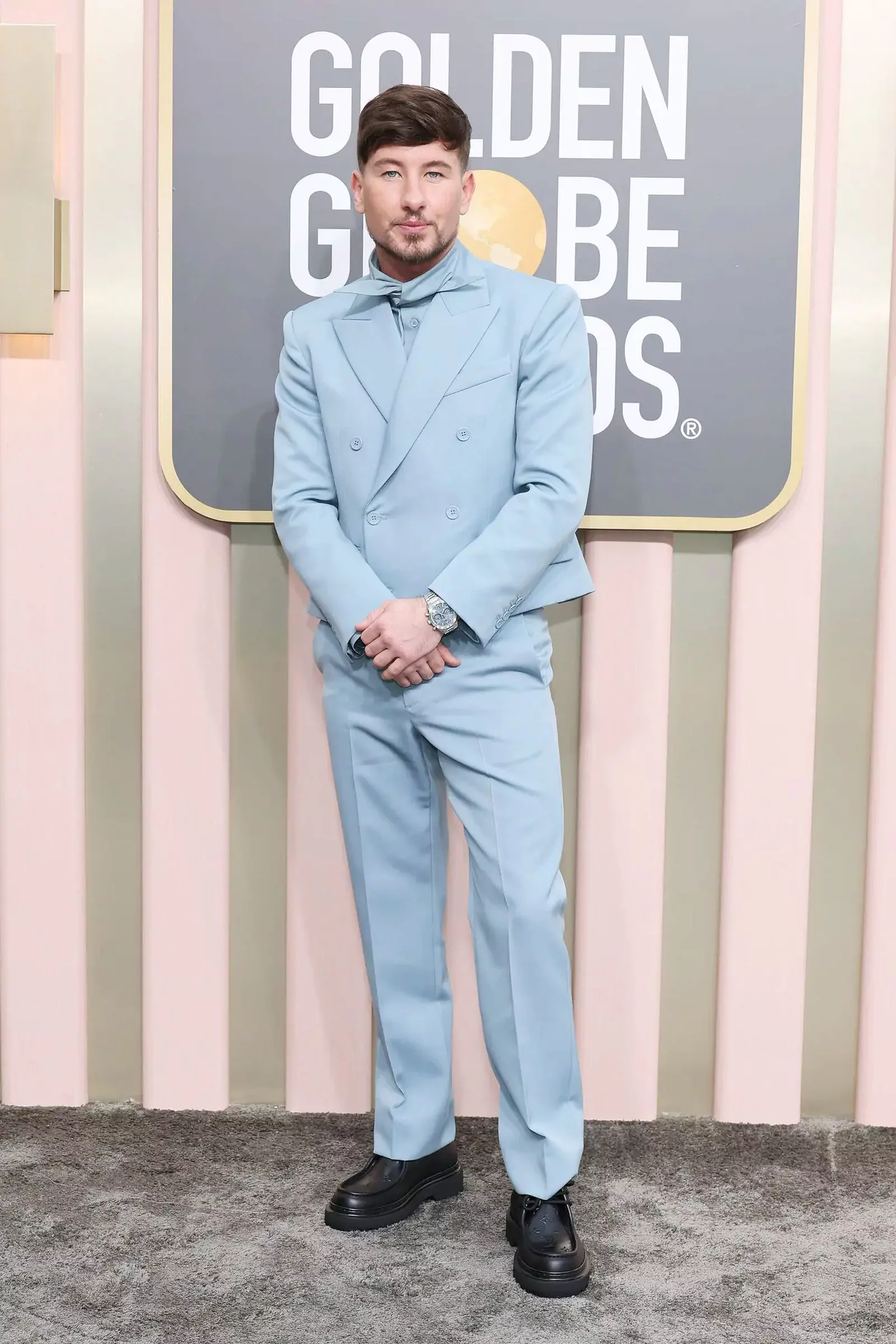 Барри Кеоган в Louis Vuitton на 80-й церемонии вручения премии Golden Globe Awards 2023 в Беверли-Хиллз, 10 января 2023 г.