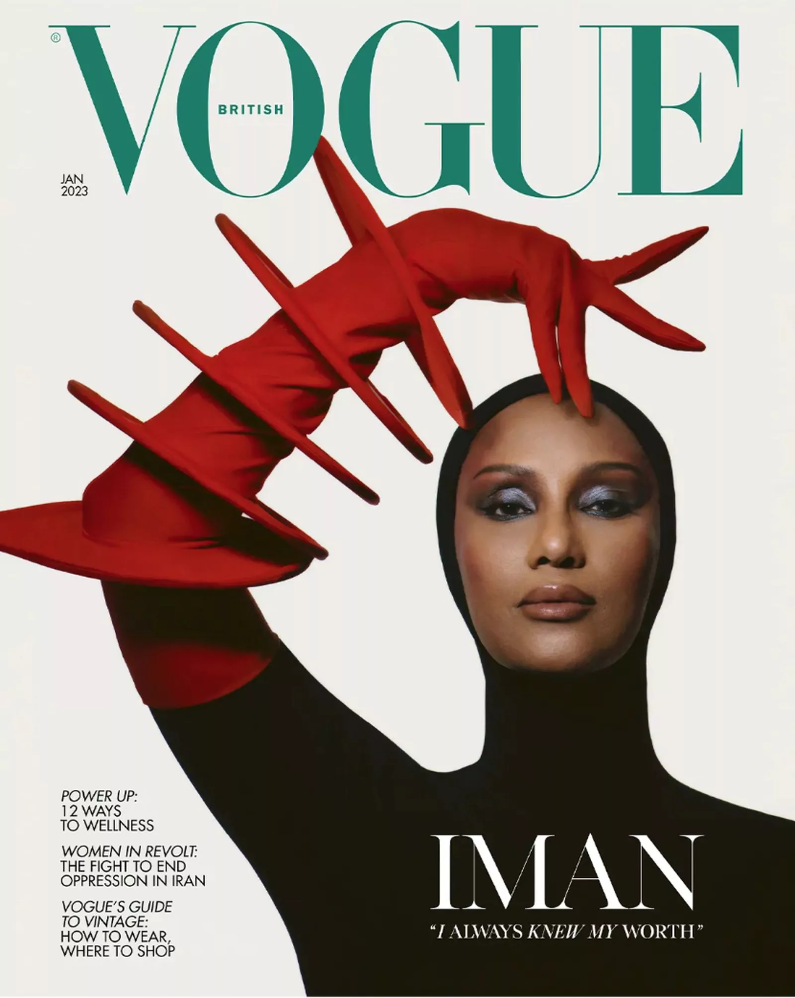 Иман в объективе Надин Иджевере для Vogue UK, фото 2