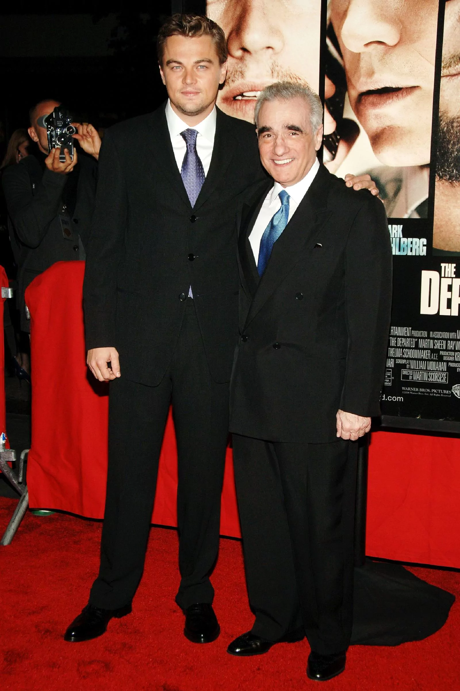 Леонардо Ди Каприо и Мартин Скорсезе на премьера фильма «Отступники» в Нью-Йорке, 26 сентября 2006 г.