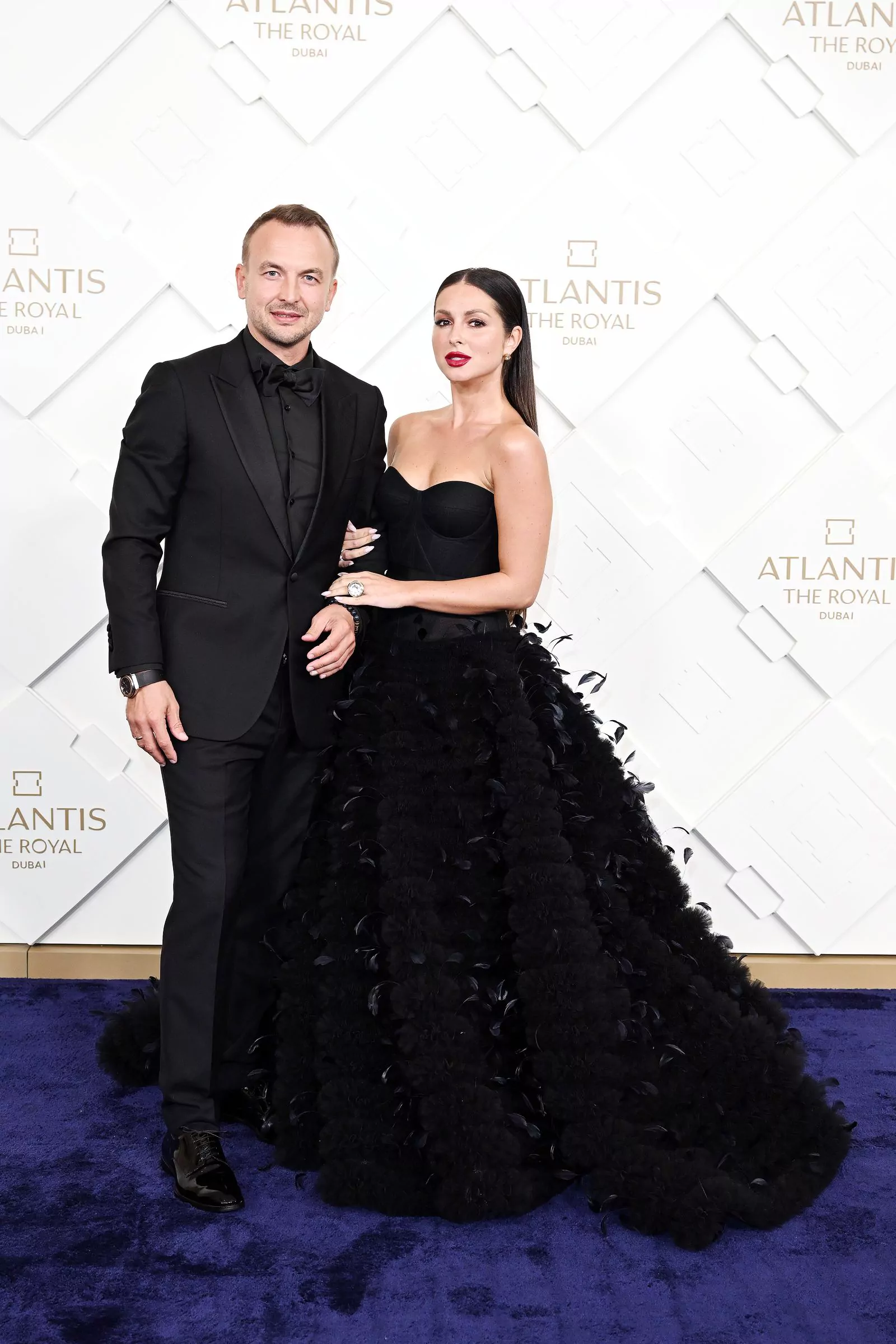 Нюша с мужем Игорем Сивовым на открытии отеля Atlantis The Royal в Дубае, 21 января 2023 г.