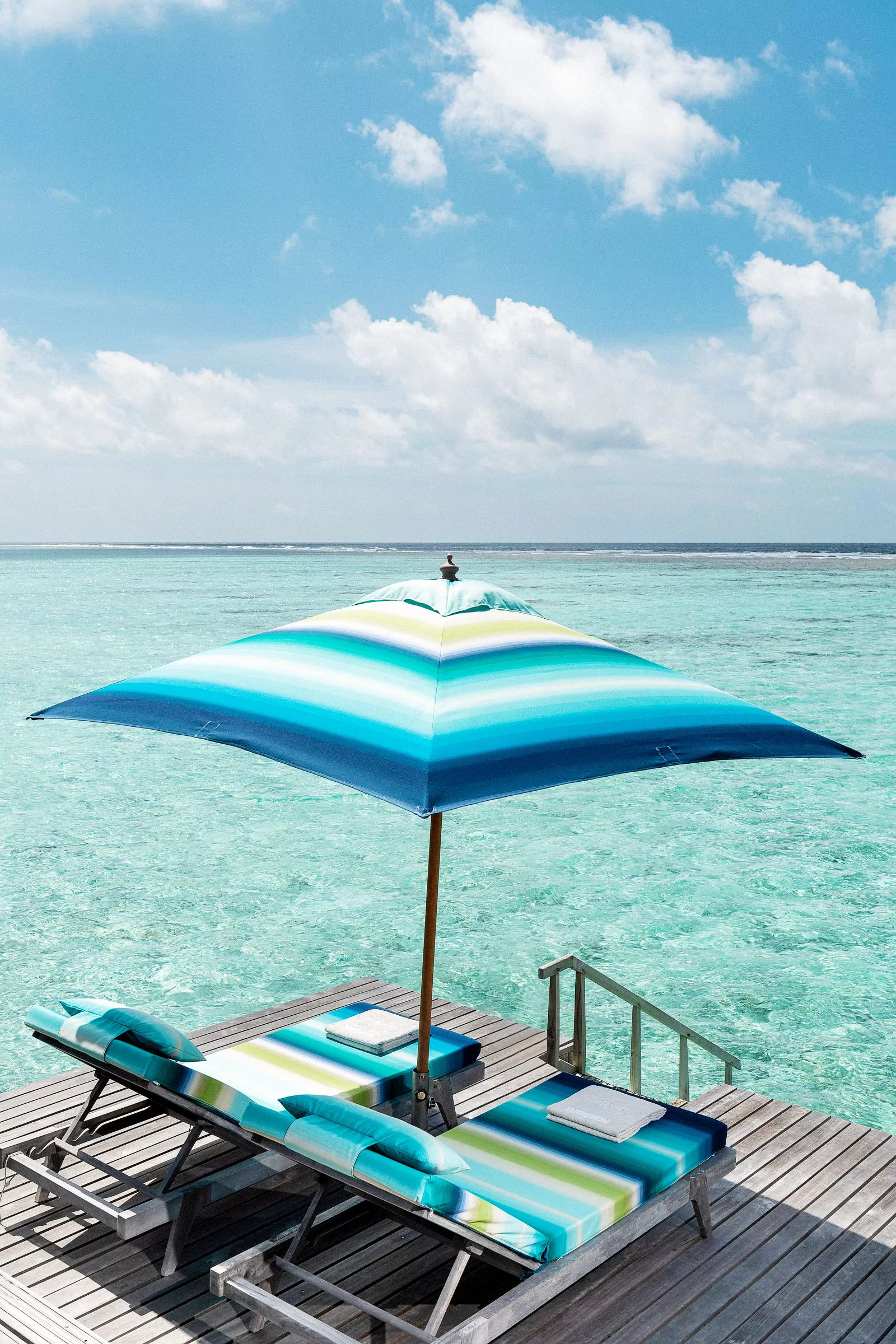Пантон у виллы Grand Water Villa на мальдивском курорте One&Only Reethi Rah