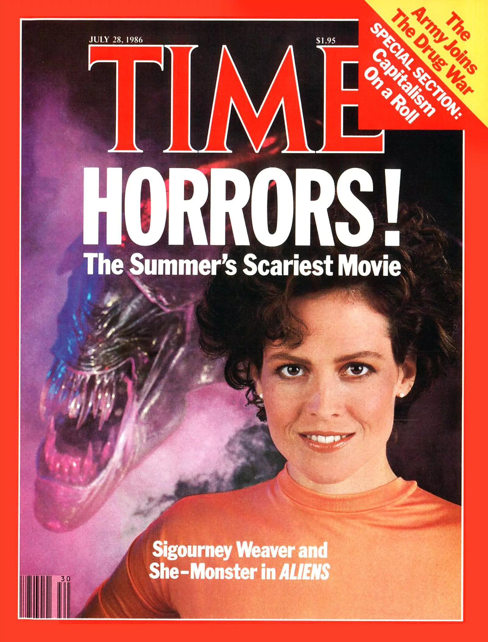 Сигурни Уивер на обложке журанала Time Magazine, 28 июля 1986 г.